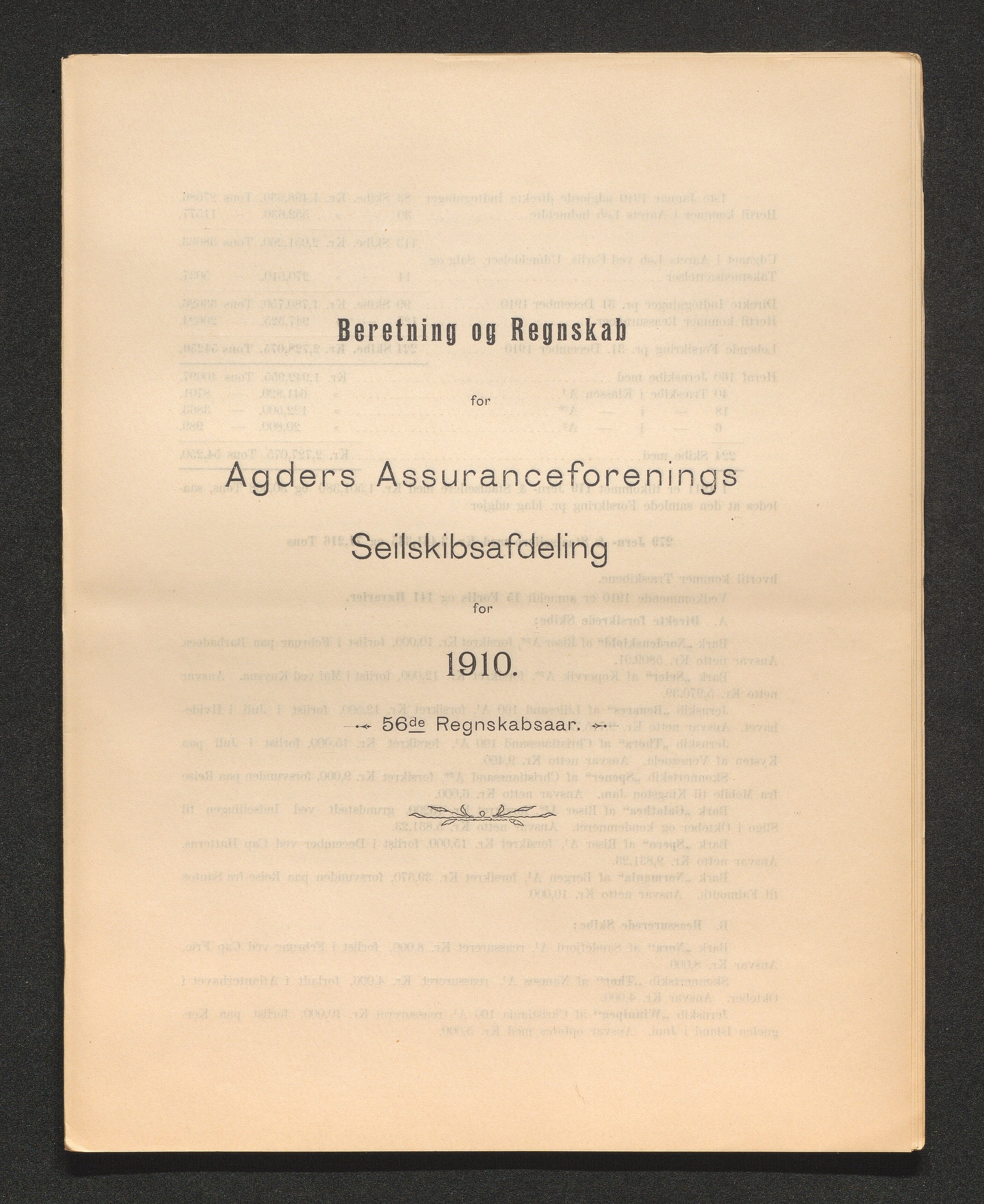 Agders Gjensidige Assuranceforening, AAKS/PA-1718/05/L0003: Regnskap, seilavdeling, pakkesak, 1890-1912