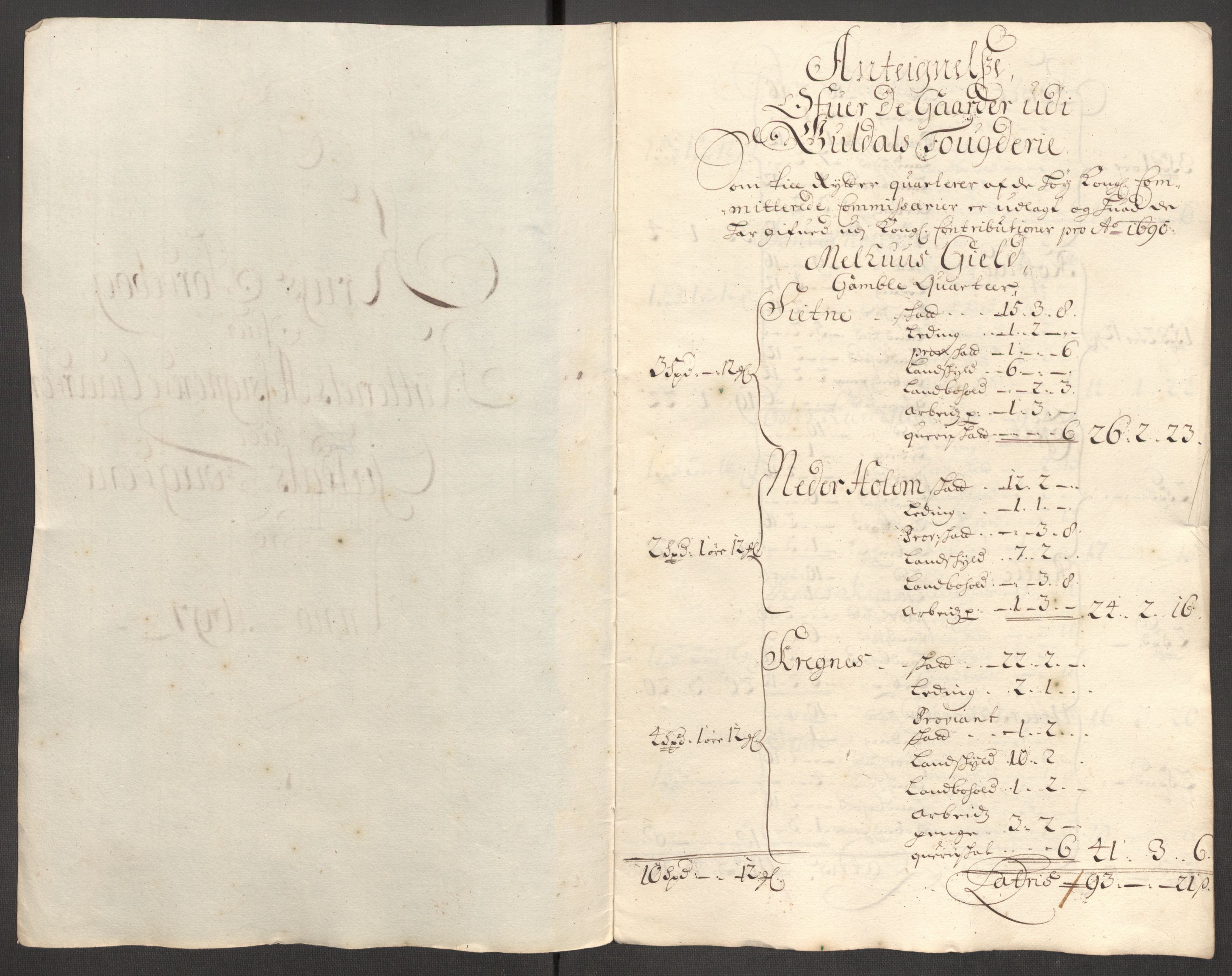 Rentekammeret inntil 1814, Reviderte regnskaper, Fogderegnskap, AV/RA-EA-4092/R60/L3947: Fogderegnskap Orkdal og Gauldal, 1697, p. 420