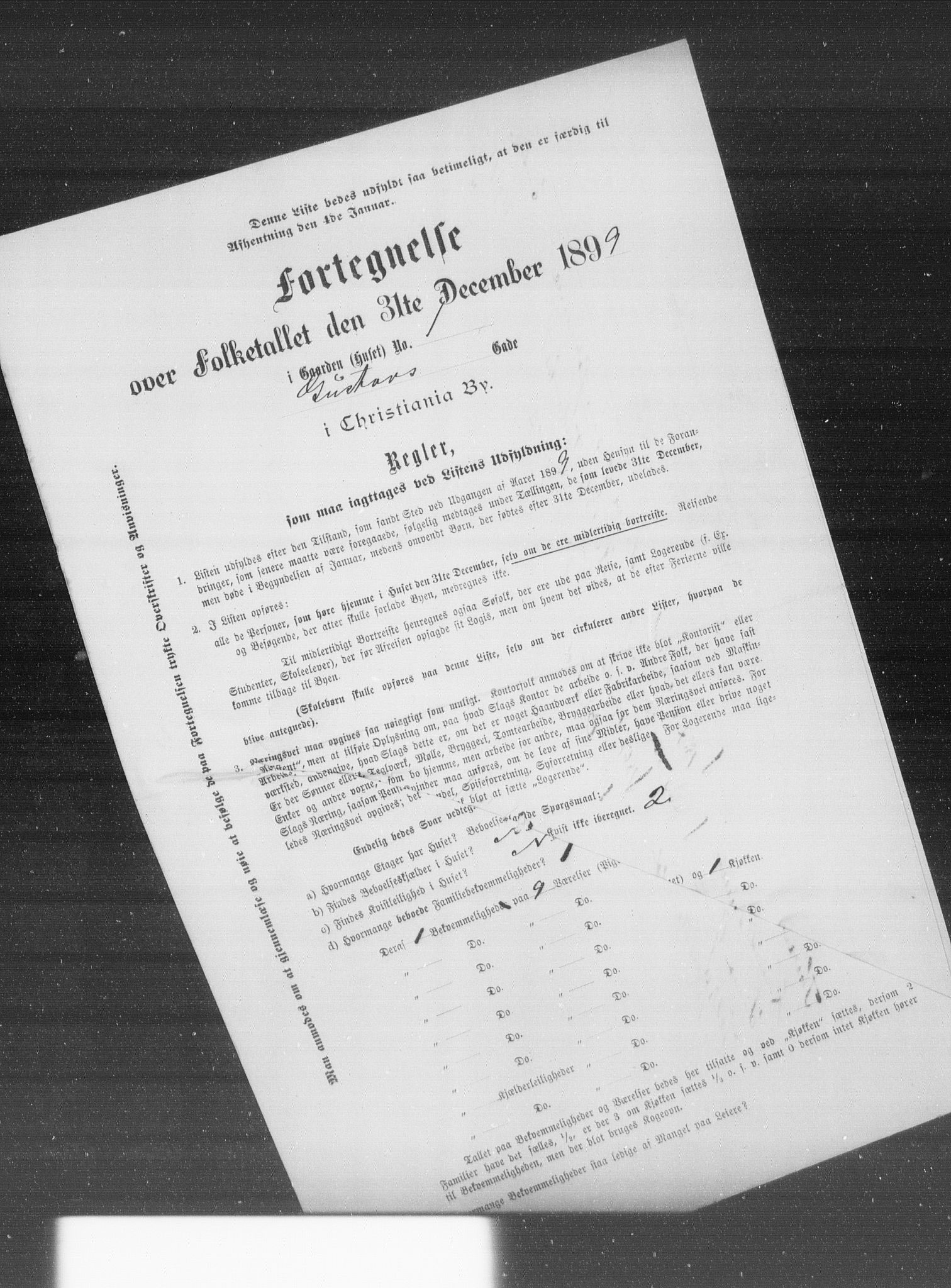 OBA, Municipal Census 1899 for Kristiania, 1899, p. 4395