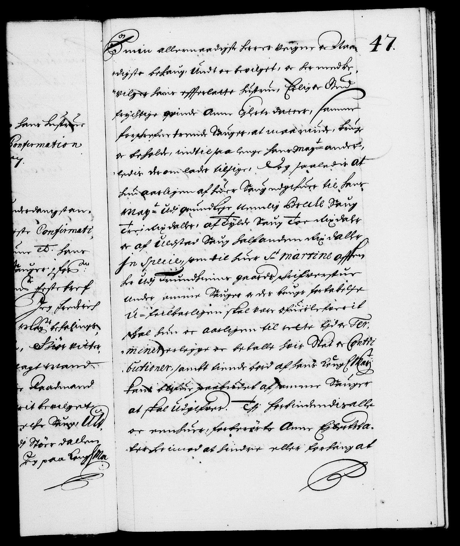 Danske Kanselli 1572-1799, RA/EA-3023/F/Fc/Fca/Fcaa/L0009: Norske registre (mikrofilm), 1657-1660, p. 47a