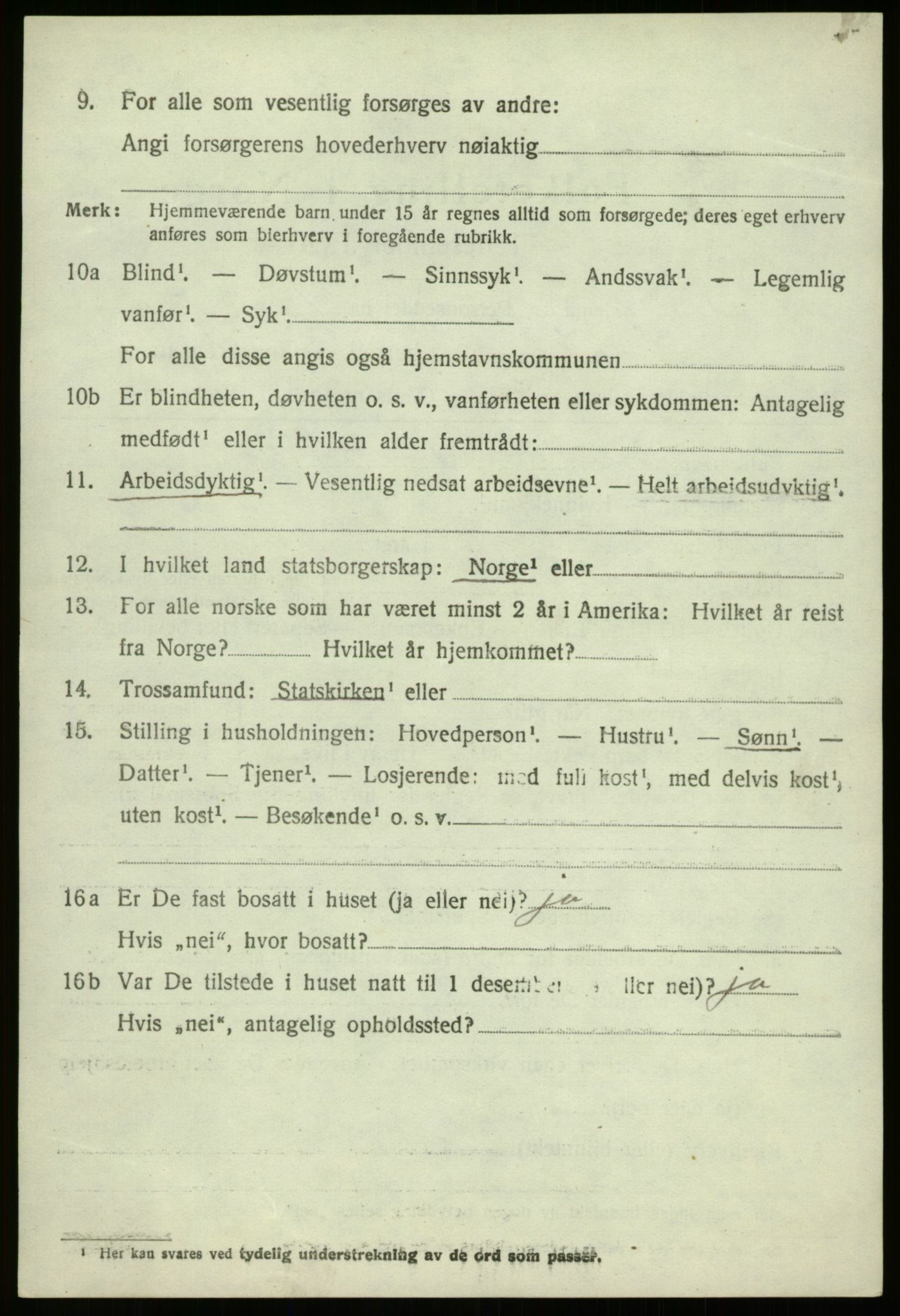 SAB, 1920 census for Davik, 1920, p. 5050