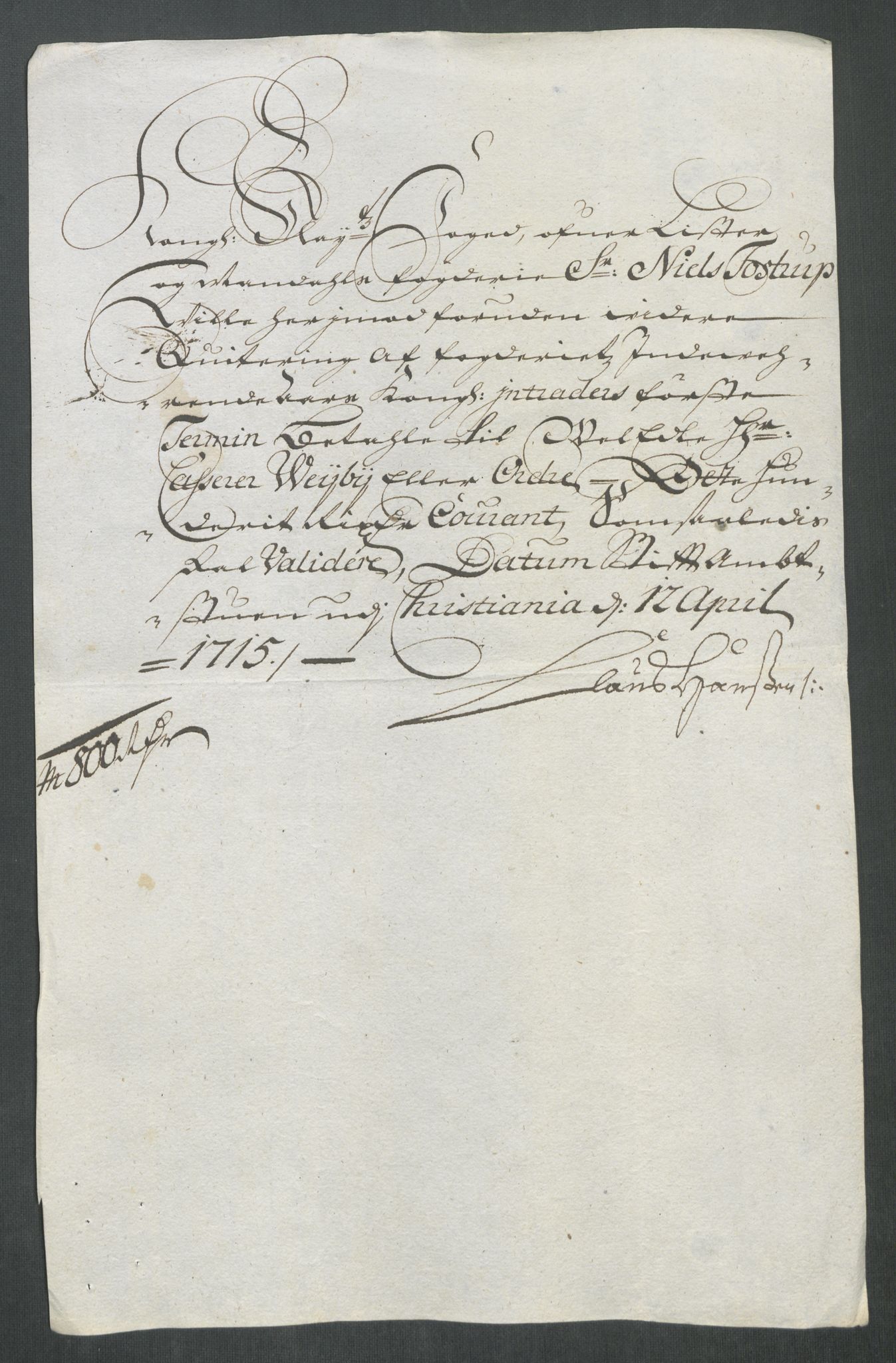 Rentekammeret inntil 1814, Reviderte regnskaper, Fogderegnskap, AV/RA-EA-4092/R43/L2559: Fogderegnskap Lista og Mandal, 1715, p. 394