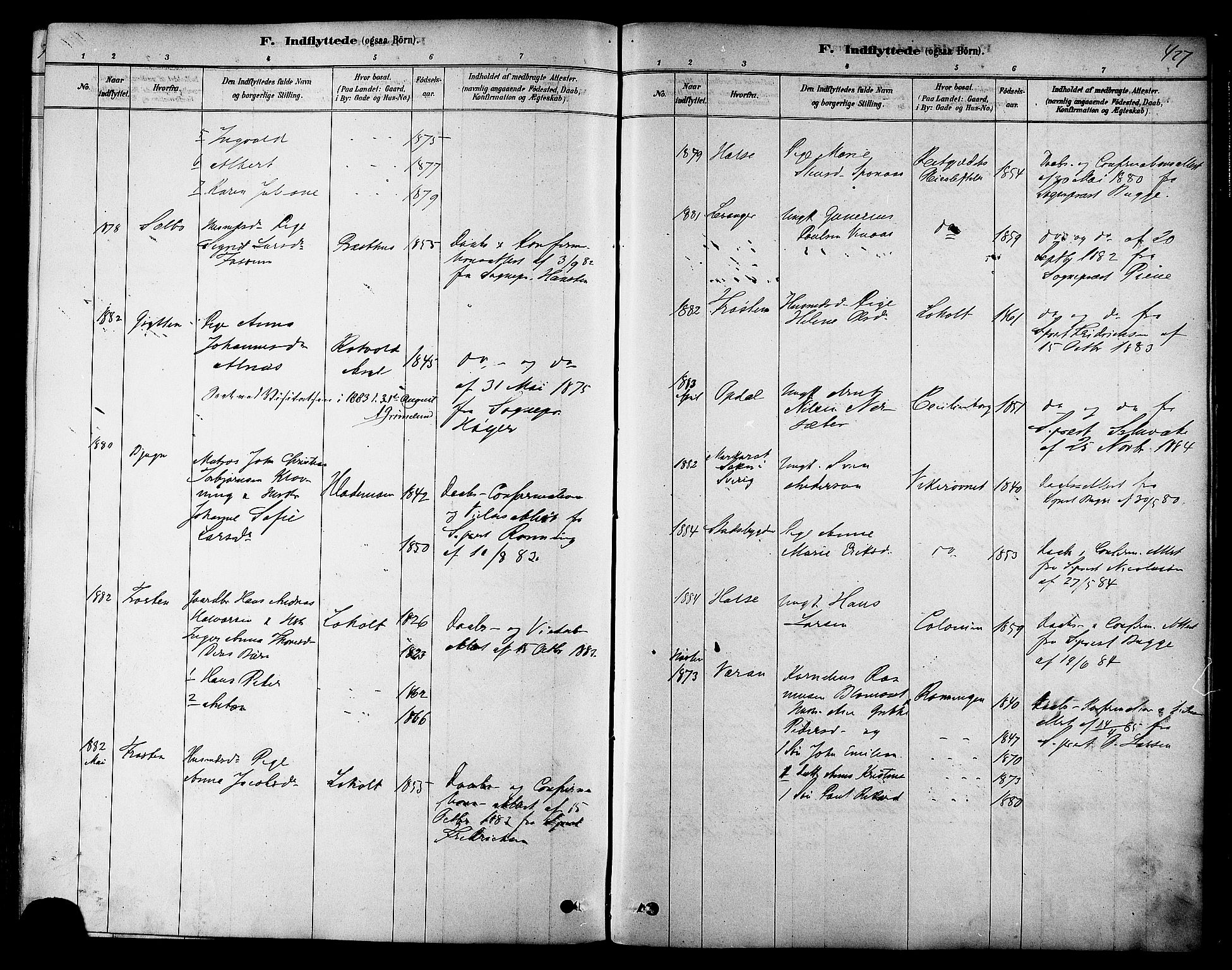 Ministerialprotokoller, klokkerbøker og fødselsregistre - Sør-Trøndelag, SAT/A-1456/606/L0294: Parish register (official) no. 606A09, 1878-1886, p. 427
