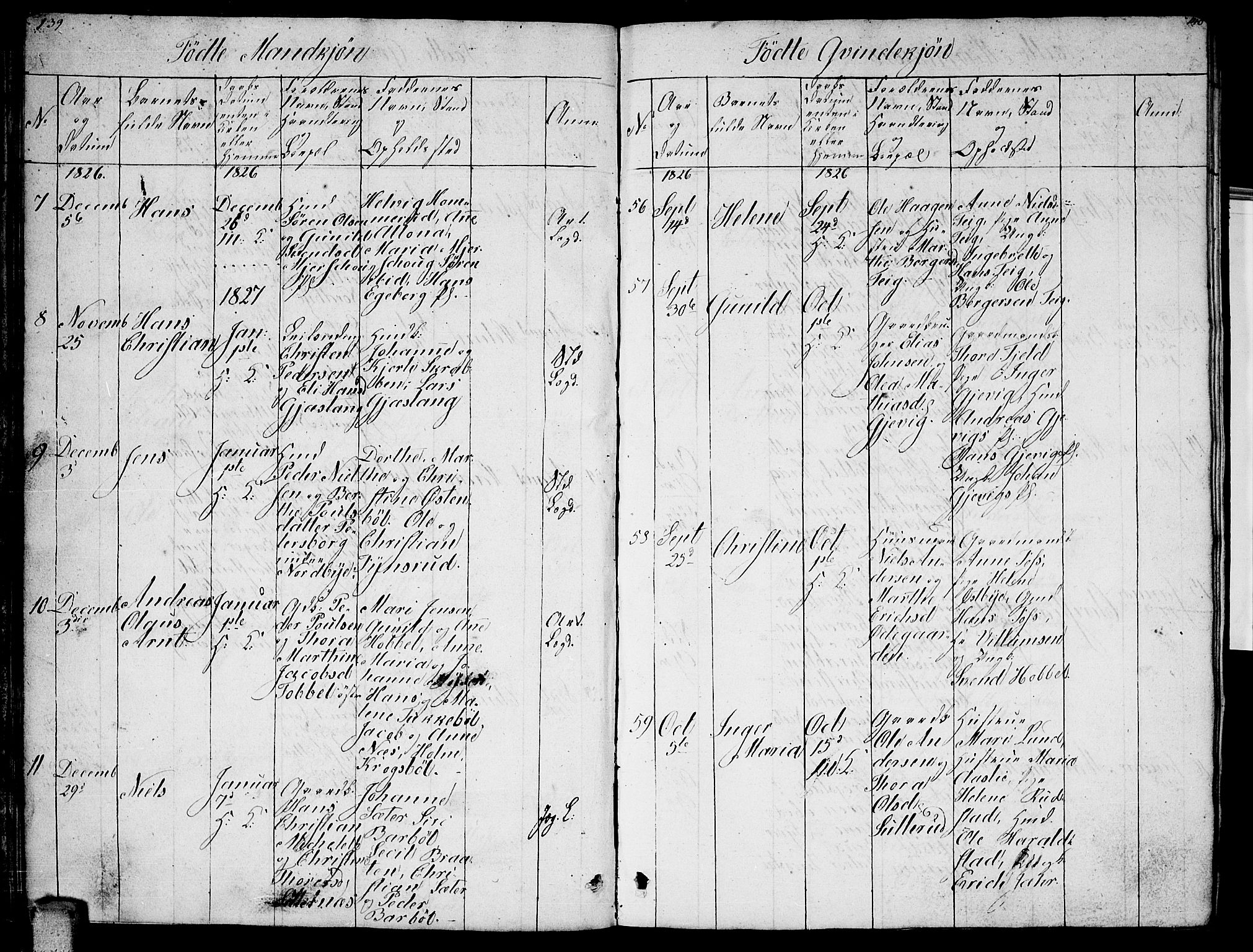 Enebakk prestekontor Kirkebøker, SAO/A-10171c/G/Ga/L0002: Parish register (copy) no. I 2, 1822-1833, p. 139-140