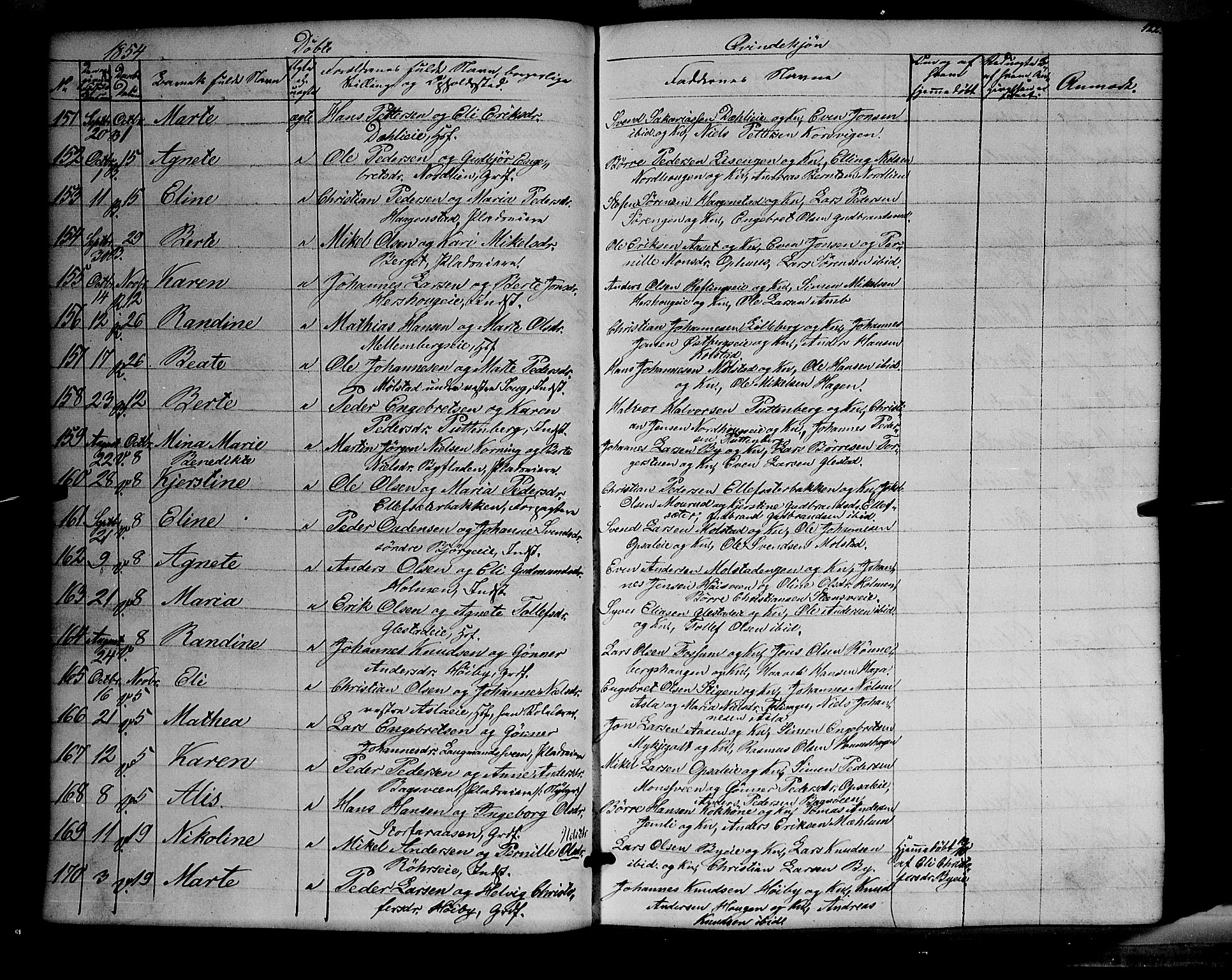Ringsaker prestekontor, SAH/PREST-014/K/Ka/L0009: Parish register (official) no. 9, 1850-1860, p. 122