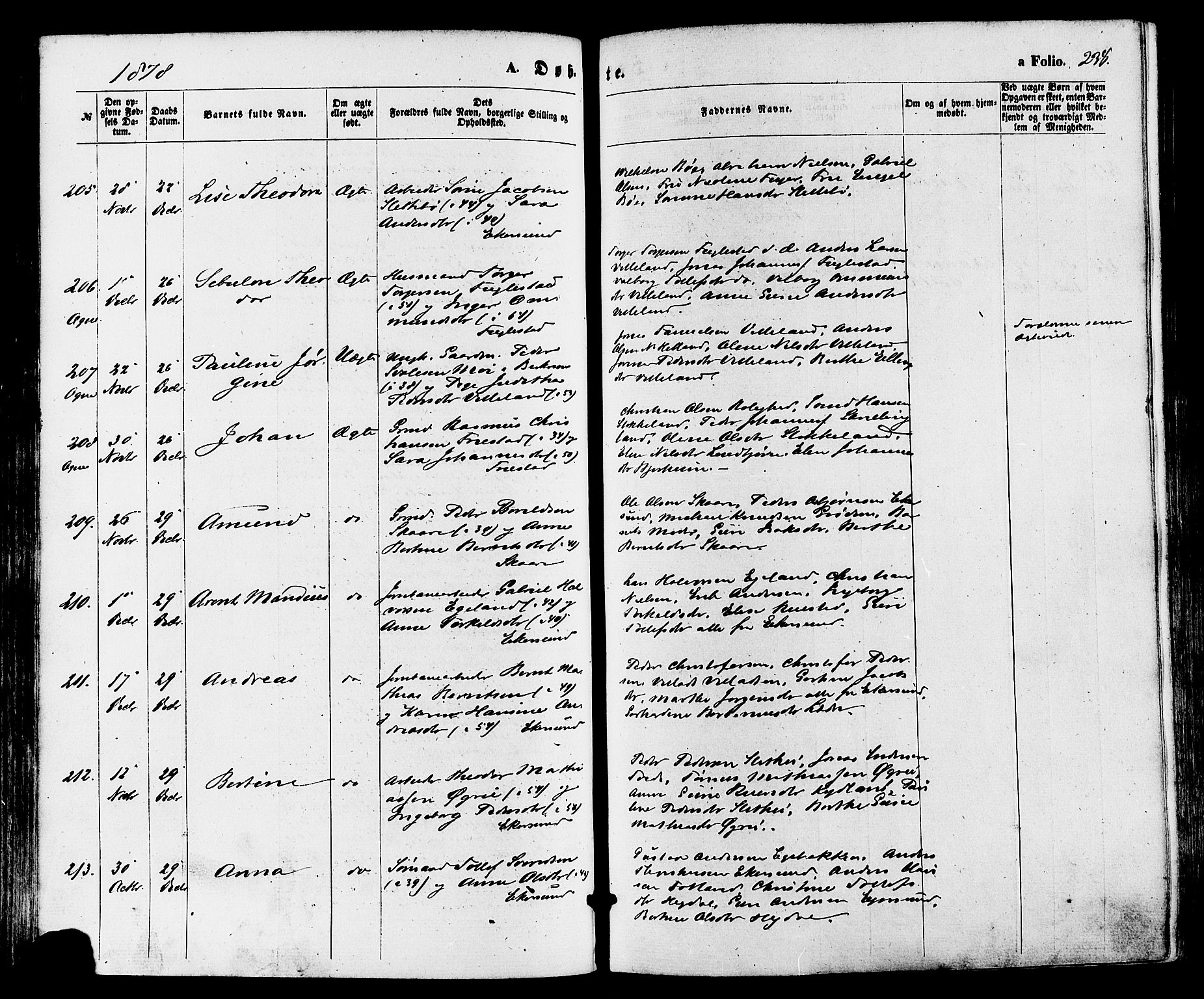 Eigersund sokneprestkontor, AV/SAST-A-101807/S08/L0014: Parish register (official) no. A 13, 1866-1878, p. 238