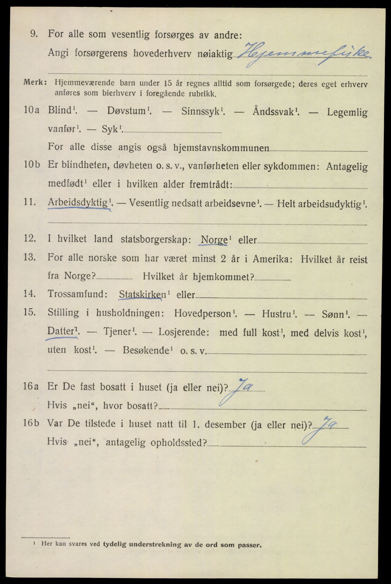 SAK, 1920 census for Fjære, 1920, p. 10762