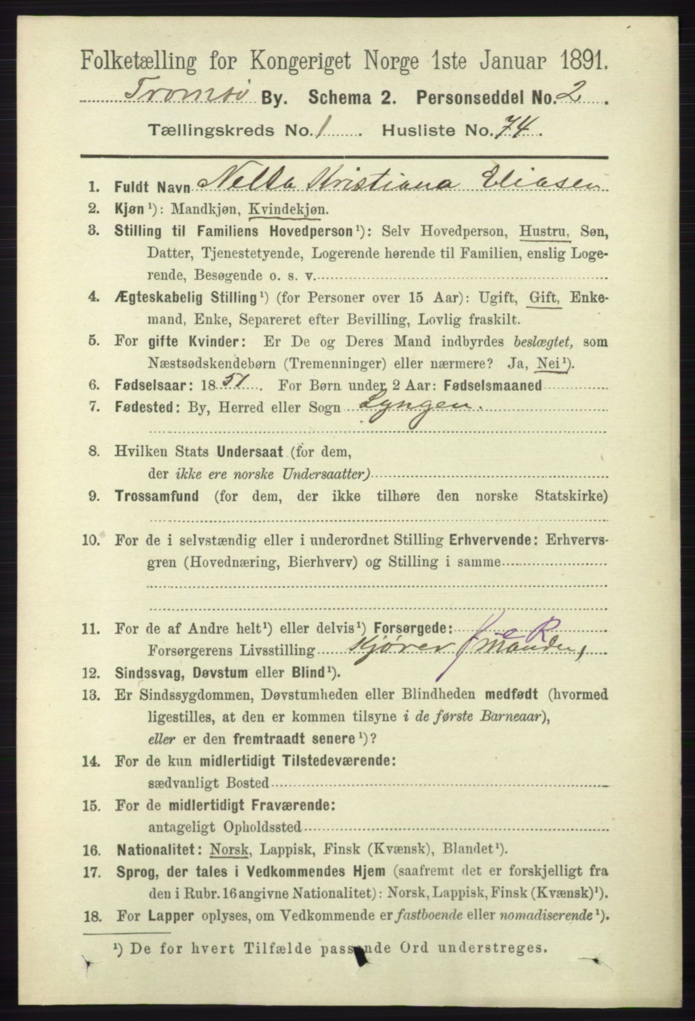 RA, 1891 census for 1902 Tromsø, 1891, p. 1034