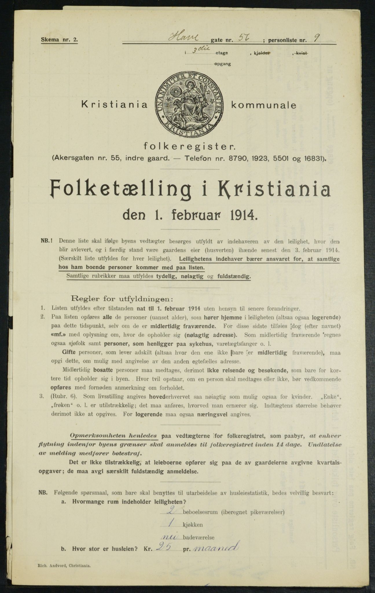 OBA, Municipal Census 1914 for Kristiania, 1914, p. 34059