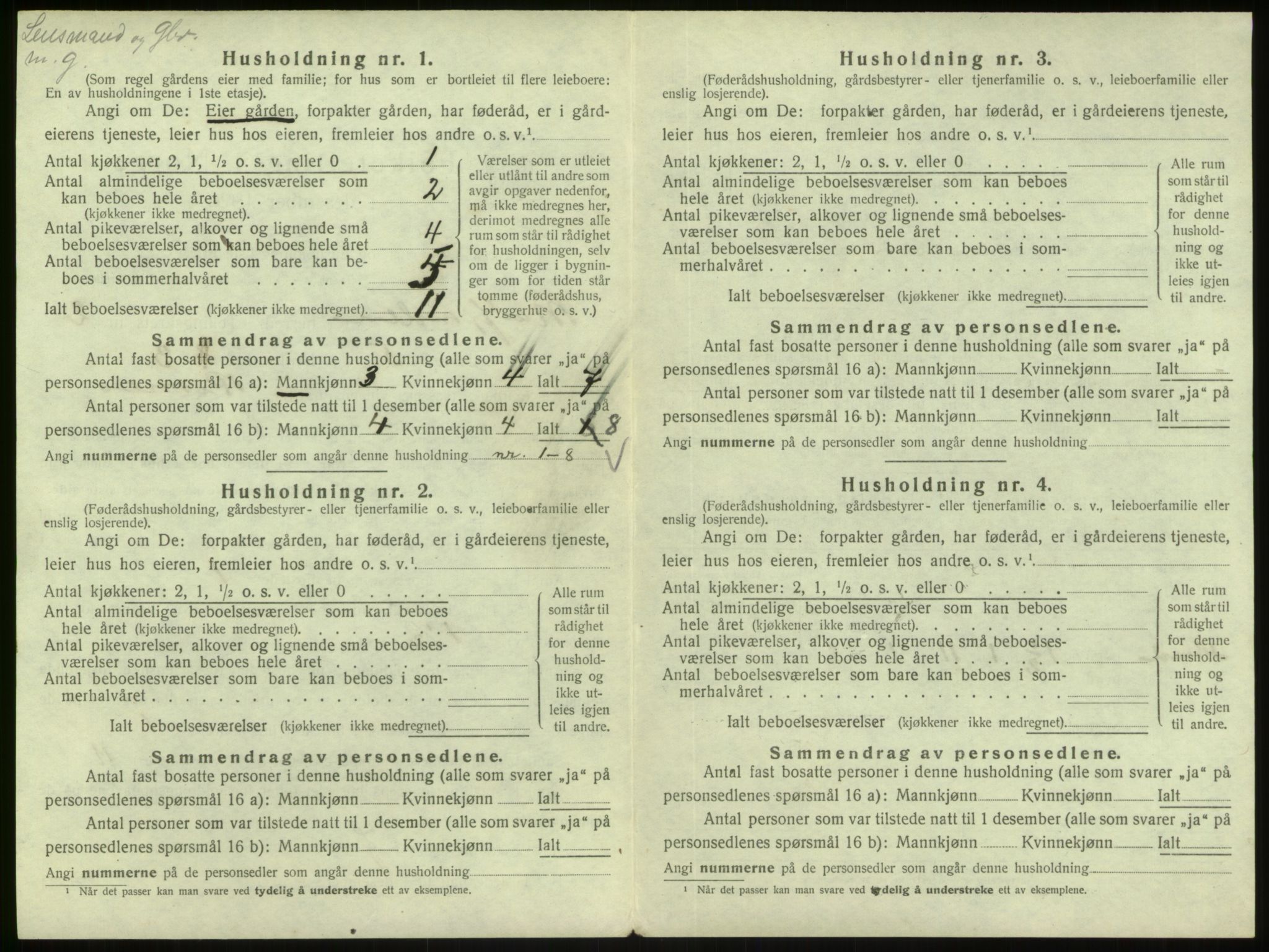 SAB, 1920 census for Masfjorden, 1920, p. 102