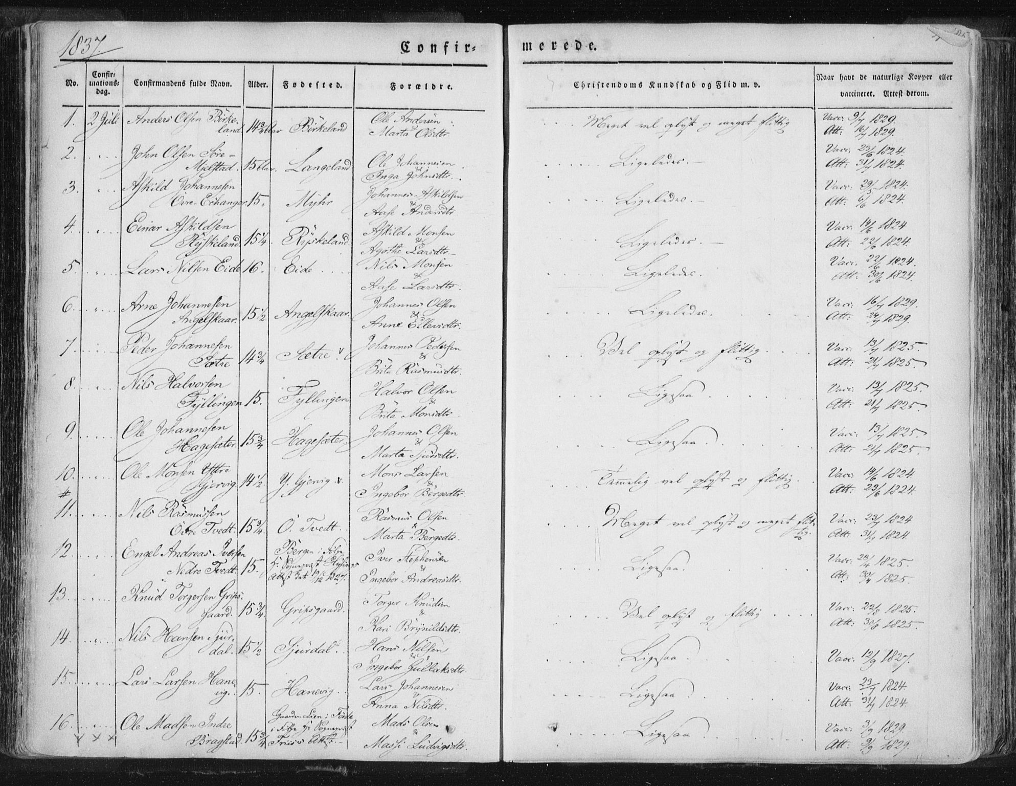 Hamre sokneprestembete, SAB/A-75501/H/Ha/Haa/Haaa/L0012: Parish register (official) no. A 12, 1834-1845, p. 134