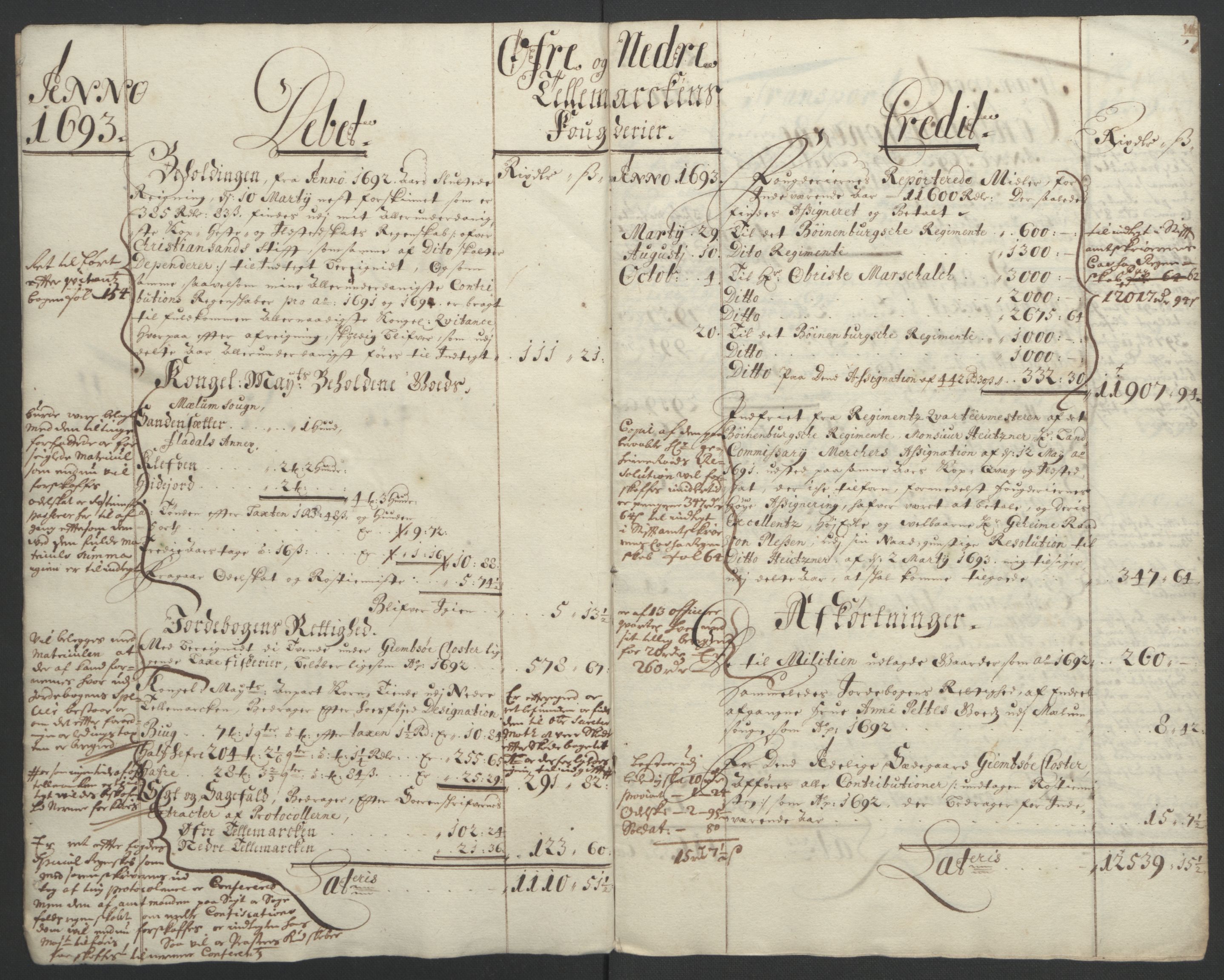 Rentekammeret inntil 1814, Reviderte regnskaper, Fogderegnskap, AV/RA-EA-4092/R35/L2091: Fogderegnskap Øvre og Nedre Telemark, 1690-1693, p. 248