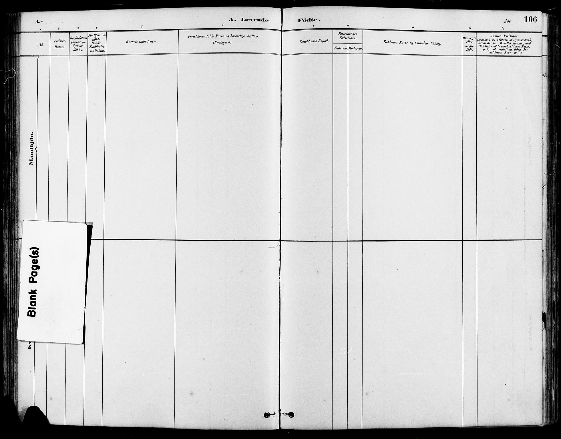 Nord-Fron prestekontor, SAH/PREST-080/H/Ha/Hab/L0005: Parish register (copy) no. 5, 1884-1914, p. 106