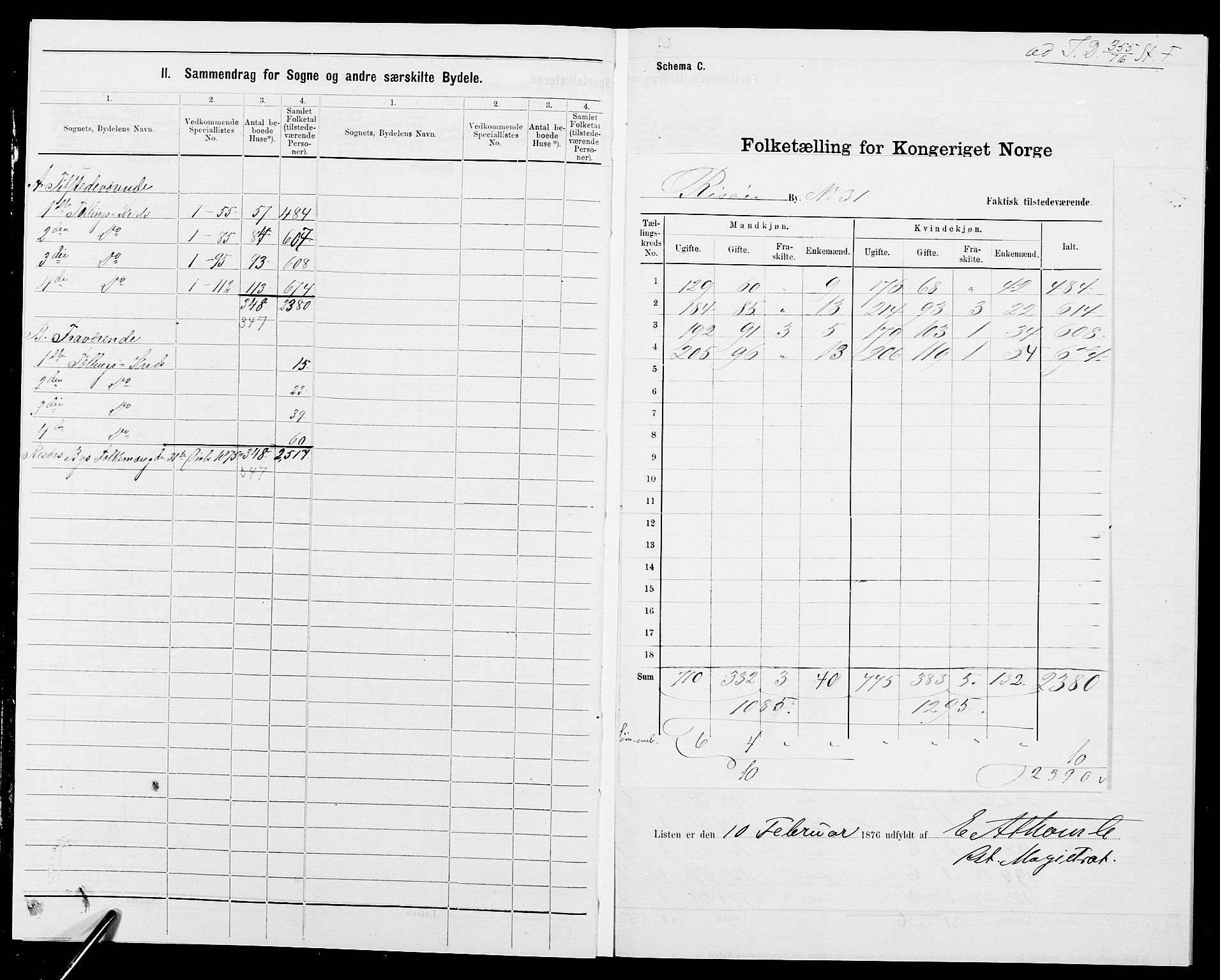 SAK, 1875 census for 0901B Risør/Risør, 1875, p. 7