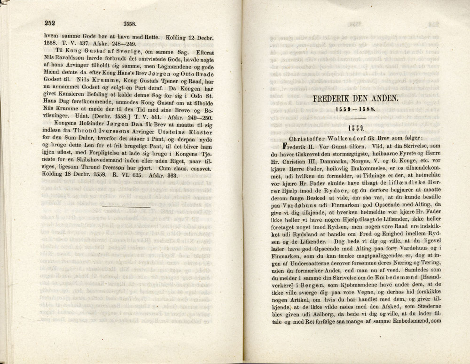 Publikasjoner utgitt av Det Norske Historiske Kildeskriftfond, PUBL/-/-/-: Norske Rigs-Registranter, bind 1, 1523-1571, p. 252-253