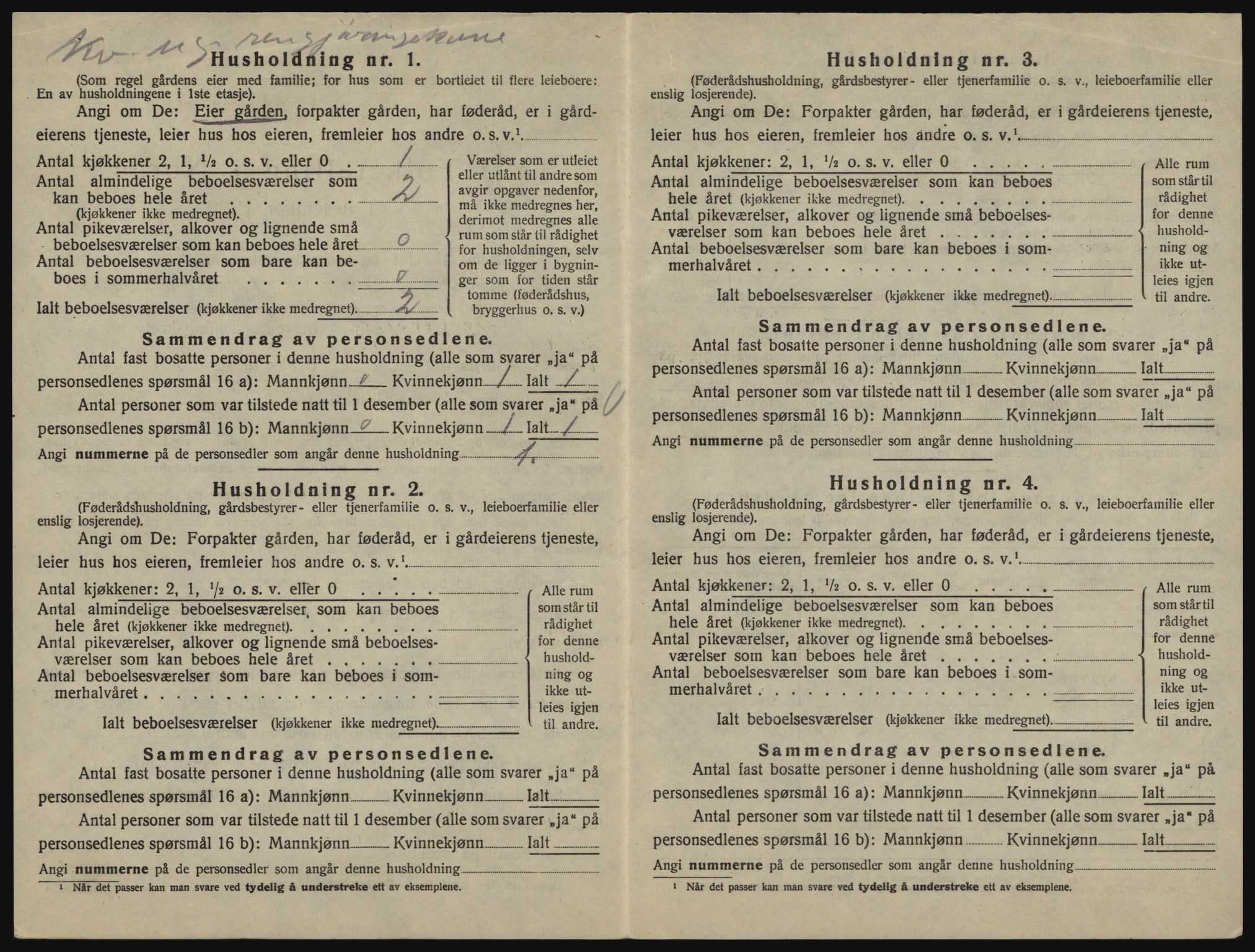 SAO, 1920 census for Glemmen, 1920, p. 1284