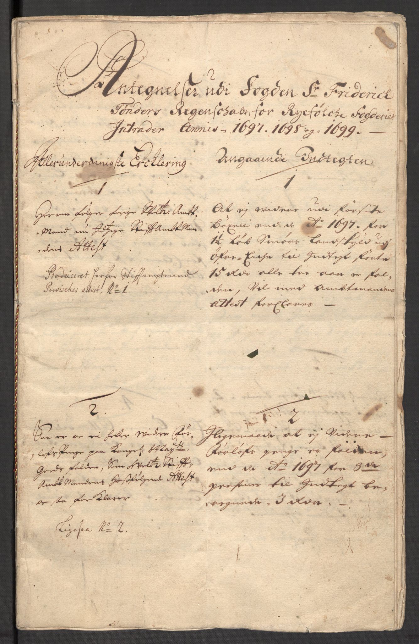 Rentekammeret inntil 1814, Reviderte regnskaper, Fogderegnskap, RA/EA-4092/R47/L2858: Fogderegnskap Ryfylke, 1697-1700, p. 68