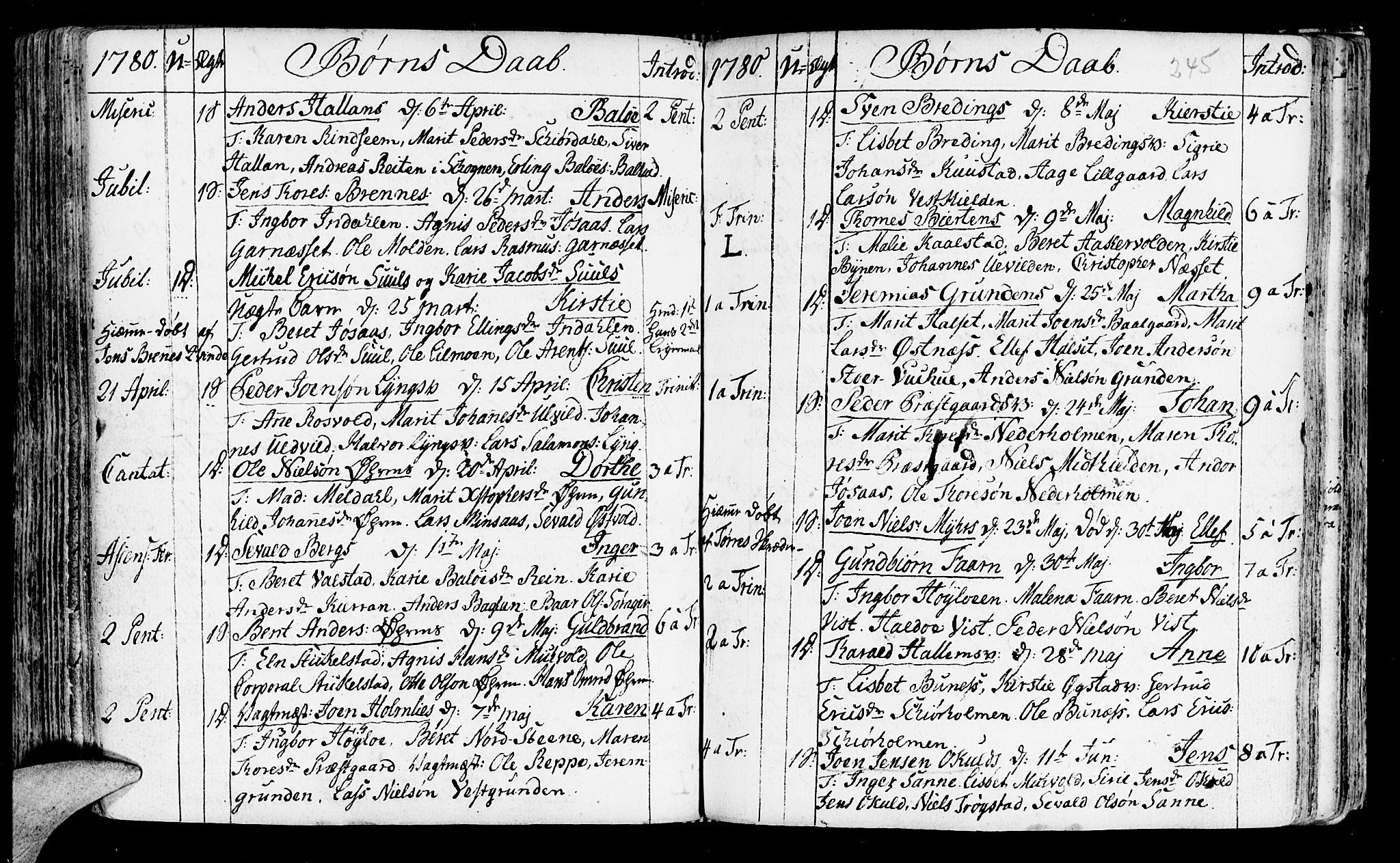 Ministerialprotokoller, klokkerbøker og fødselsregistre - Nord-Trøndelag, SAT/A-1458/723/L0231: Parish register (official) no. 723A02, 1748-1780, p. 245