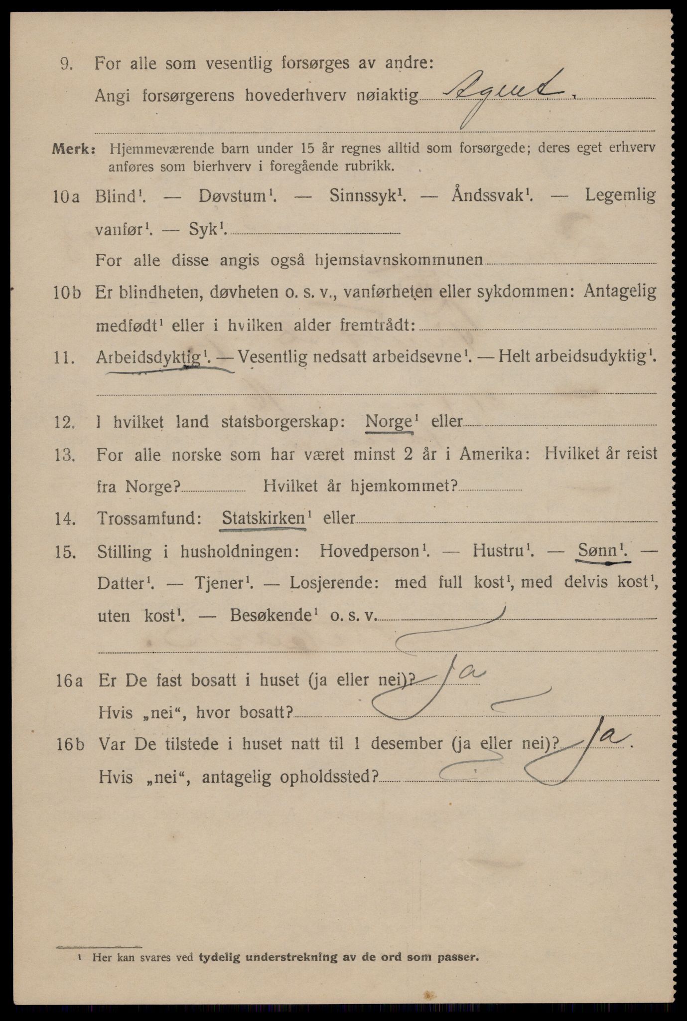 SAST, 1920 census for Stavanger, 1920, p. 91811