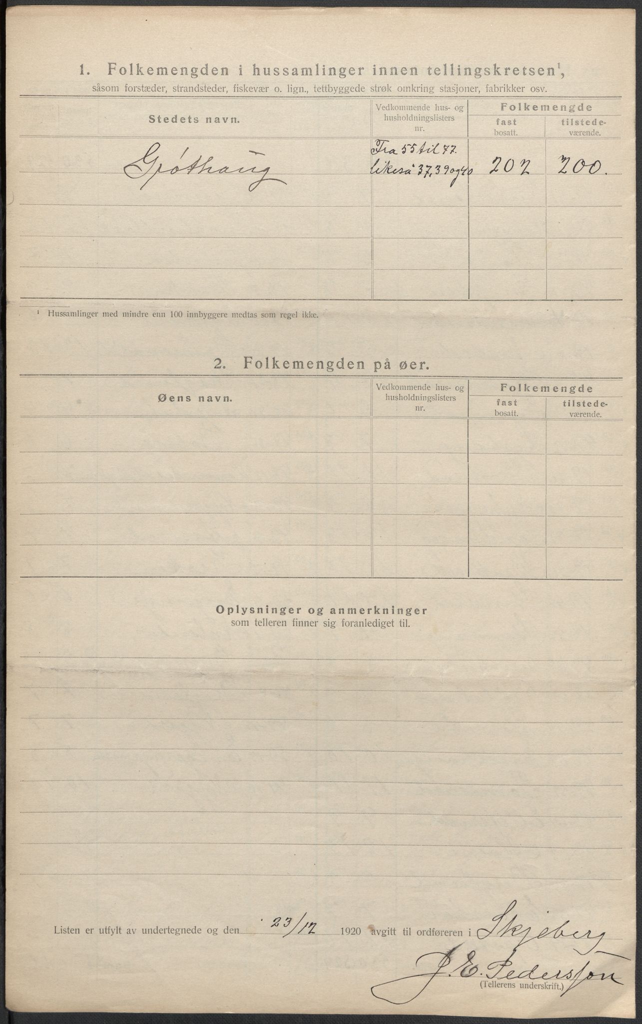 SAO, 1920 census for Skjeberg, 1920, p. 49