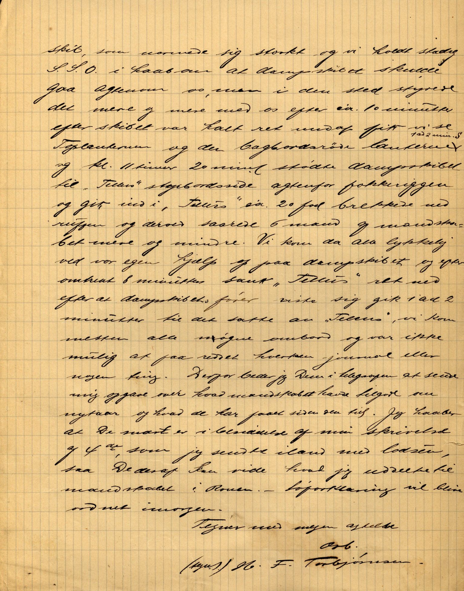 Pa 63 - Østlandske skibsassuranceforening, VEMU/A-1079/G/Ga/L0020/0001: Havaridokumenter / Tellus, Telanak, Wilhelmine, 1887, p. 11