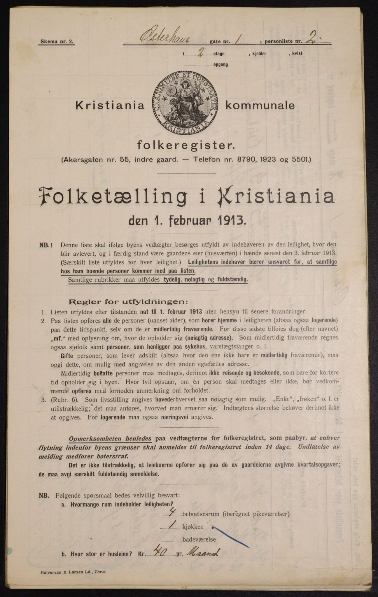 OBA, Municipal Census 1913 for Kristiania, 1913, p. 77538