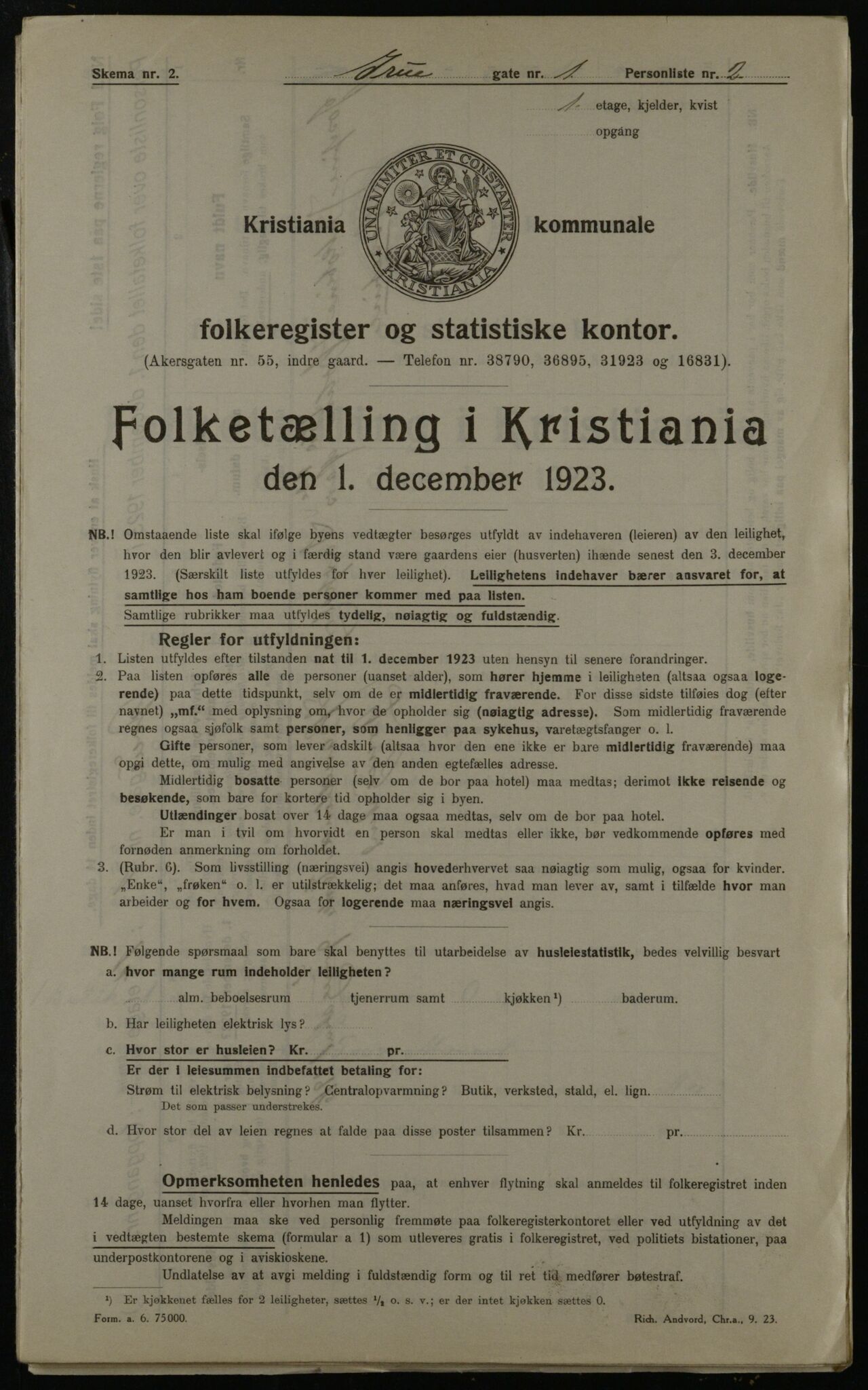 OBA, Municipal Census 1923 for Kristiania, 1923, p. 34073