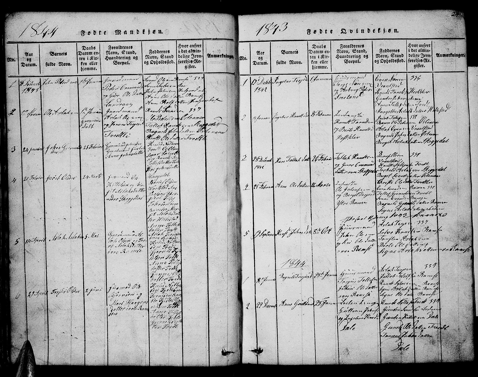 Åmli sokneprestkontor, AV/SAK-1111-0050/F/Fb/Fbb/L0001: Parish register (copy) no. B 1, 1816-1889, p. 24