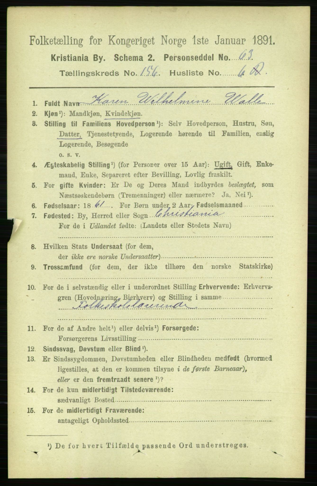 RA, 1891 census for 0301 Kristiania, 1891, p. 88795