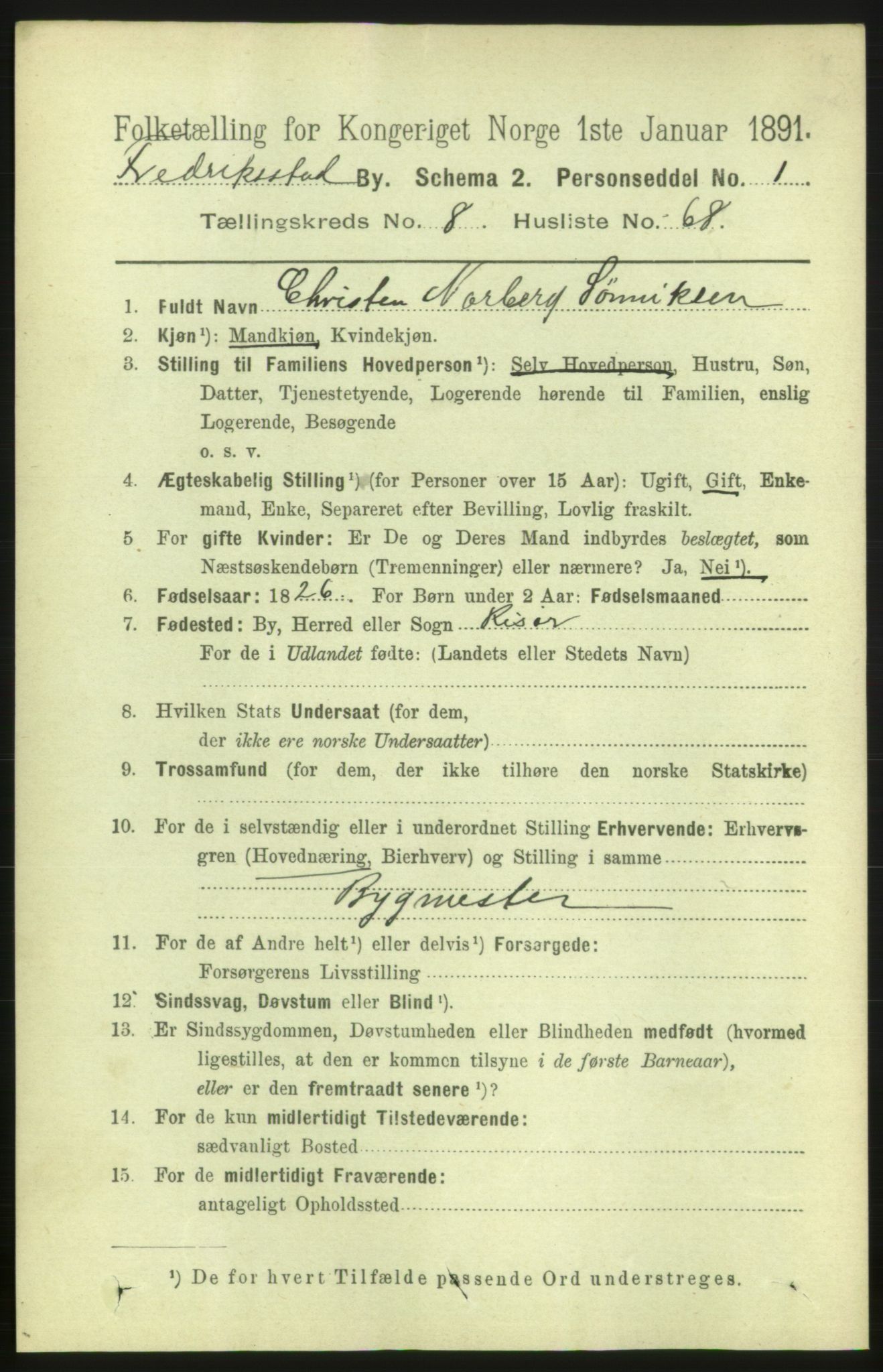 RA, 1891 census for 0103 Fredrikstad, 1891, p. 10267