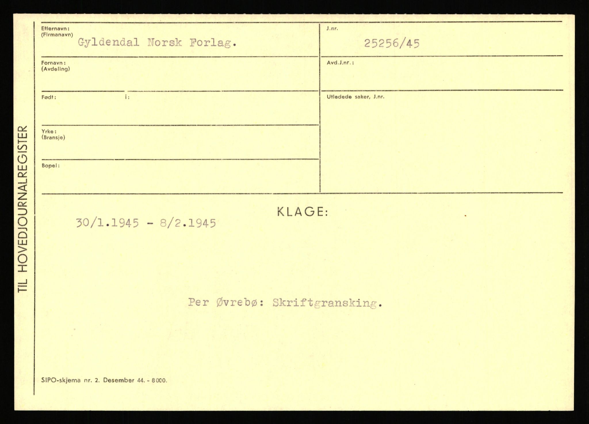 Statspolitiet - Hovedkontoret / Osloavdelingen, AV/RA-S-1329/C/Ca/L0005: Furali - Hamula, 1943-1945, p. 3364