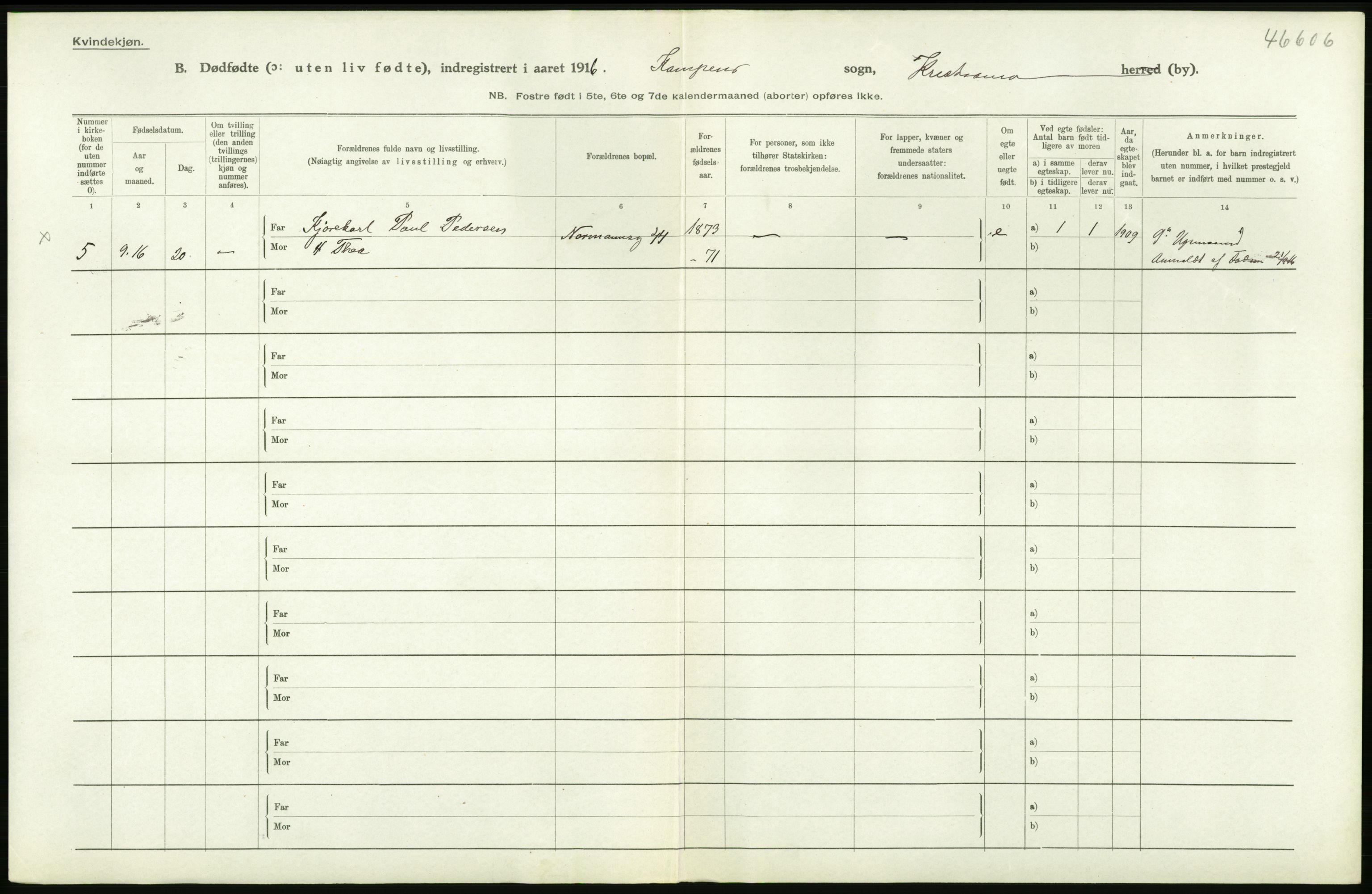 Statistisk sentralbyrå, Sosiodemografiske emner, Befolkning, AV/RA-S-2228/D/Df/Dfb/Dfbf/L0010: Kristiania: Døde, dødfødte., 1916, p. 586