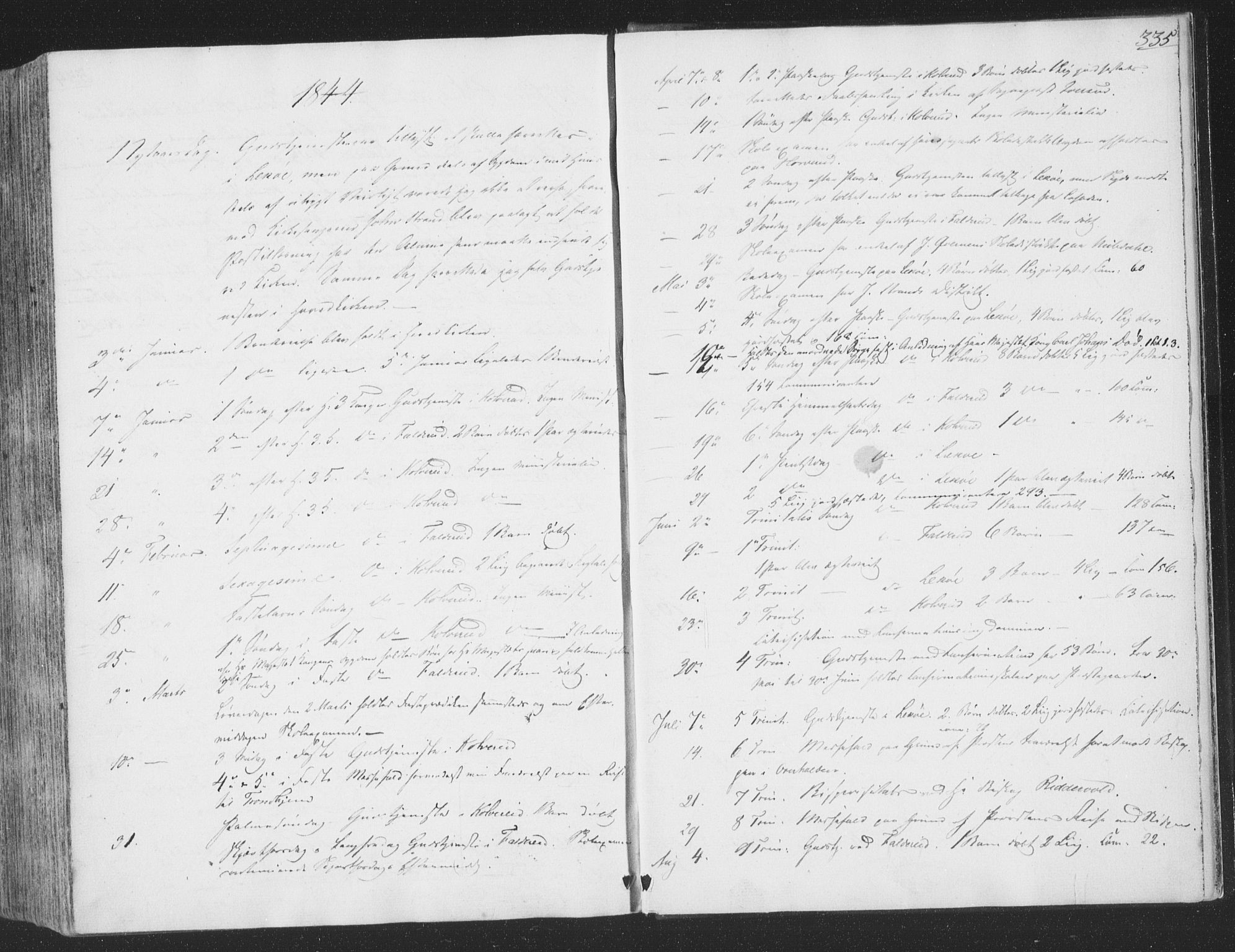 Ministerialprotokoller, klokkerbøker og fødselsregistre - Nord-Trøndelag, SAT/A-1458/780/L0639: Parish register (official) no. 780A04, 1830-1844, p. 335