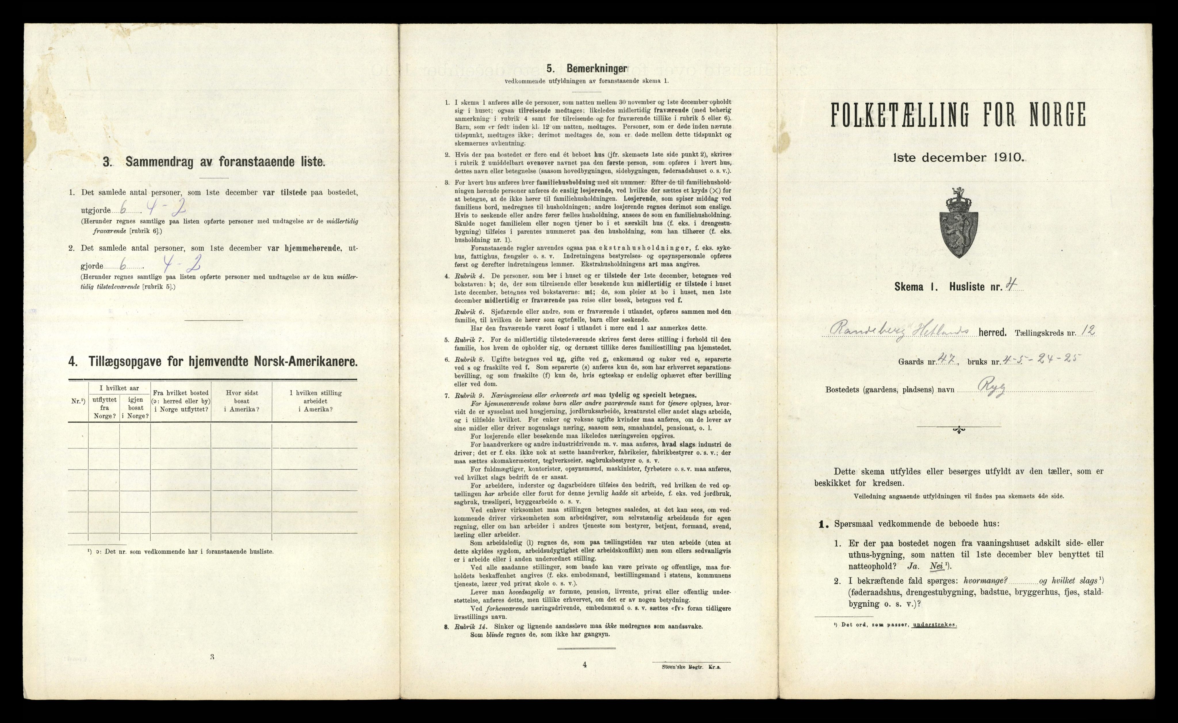 RA, 1910 census for Hetland, 1910, p. 1887