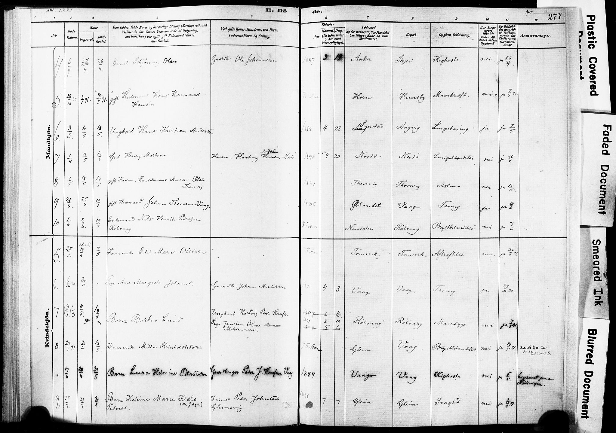 Ministerialprotokoller, klokkerbøker og fødselsregistre - Nordland, AV/SAT-A-1459/835/L0526: Parish register (official) no. 835A03II, 1881-1910, p. 277