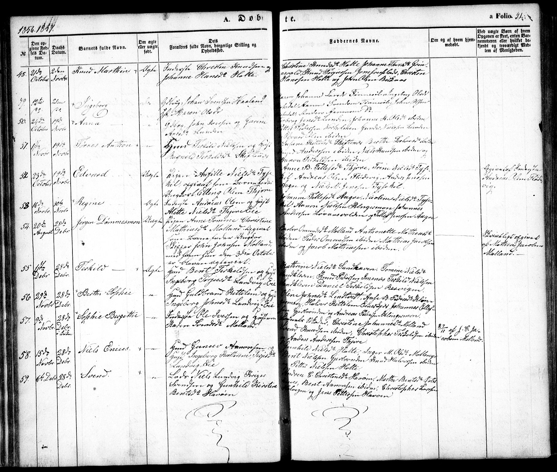 Hommedal sokneprestkontor, AV/SAK-1111-0023/F/Fa/Fab/L0004: Parish register (official) no. A 4, 1848-1860, p. 41