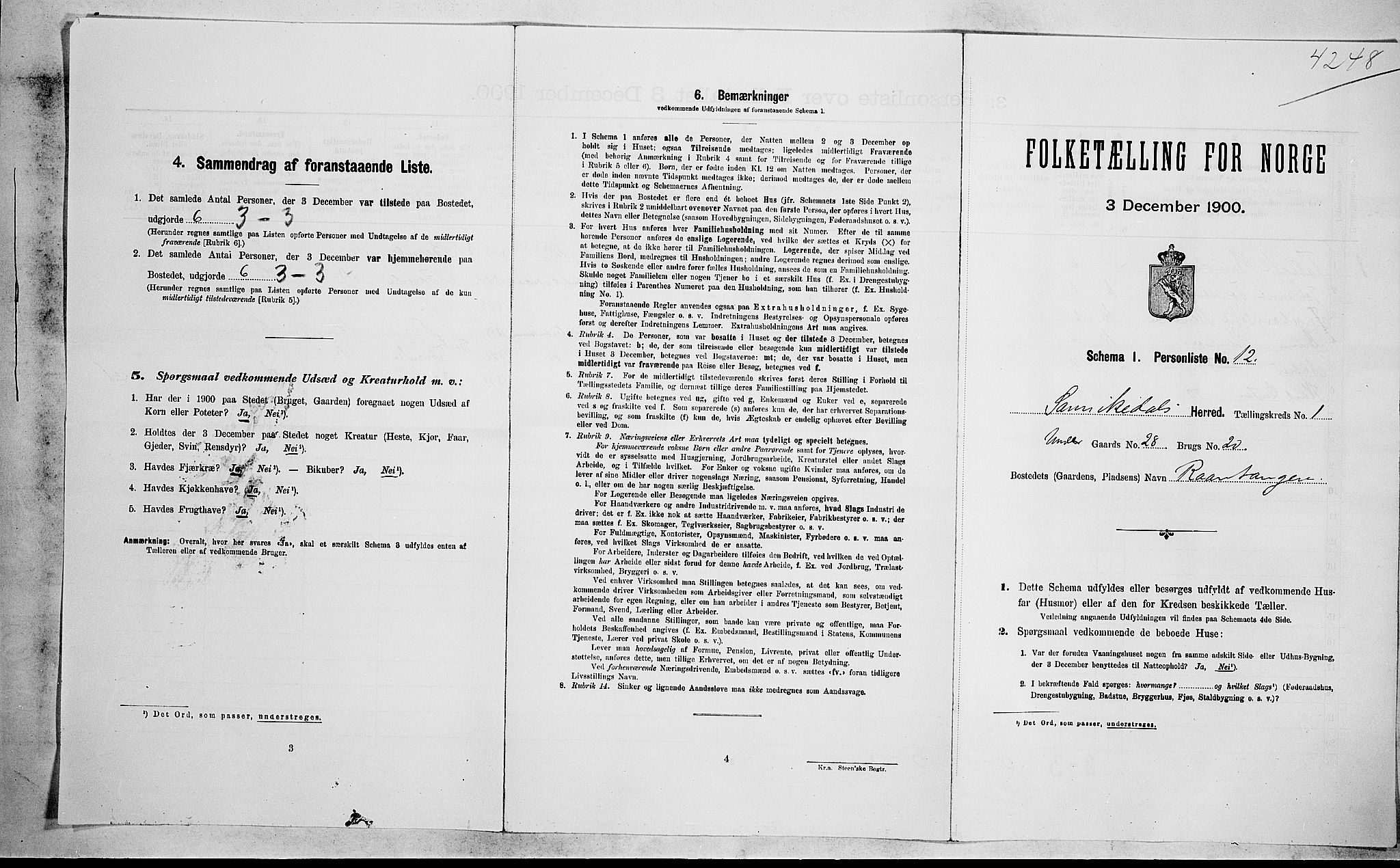 SAKO, 1900 census for Sannidal, 1900, p. 87