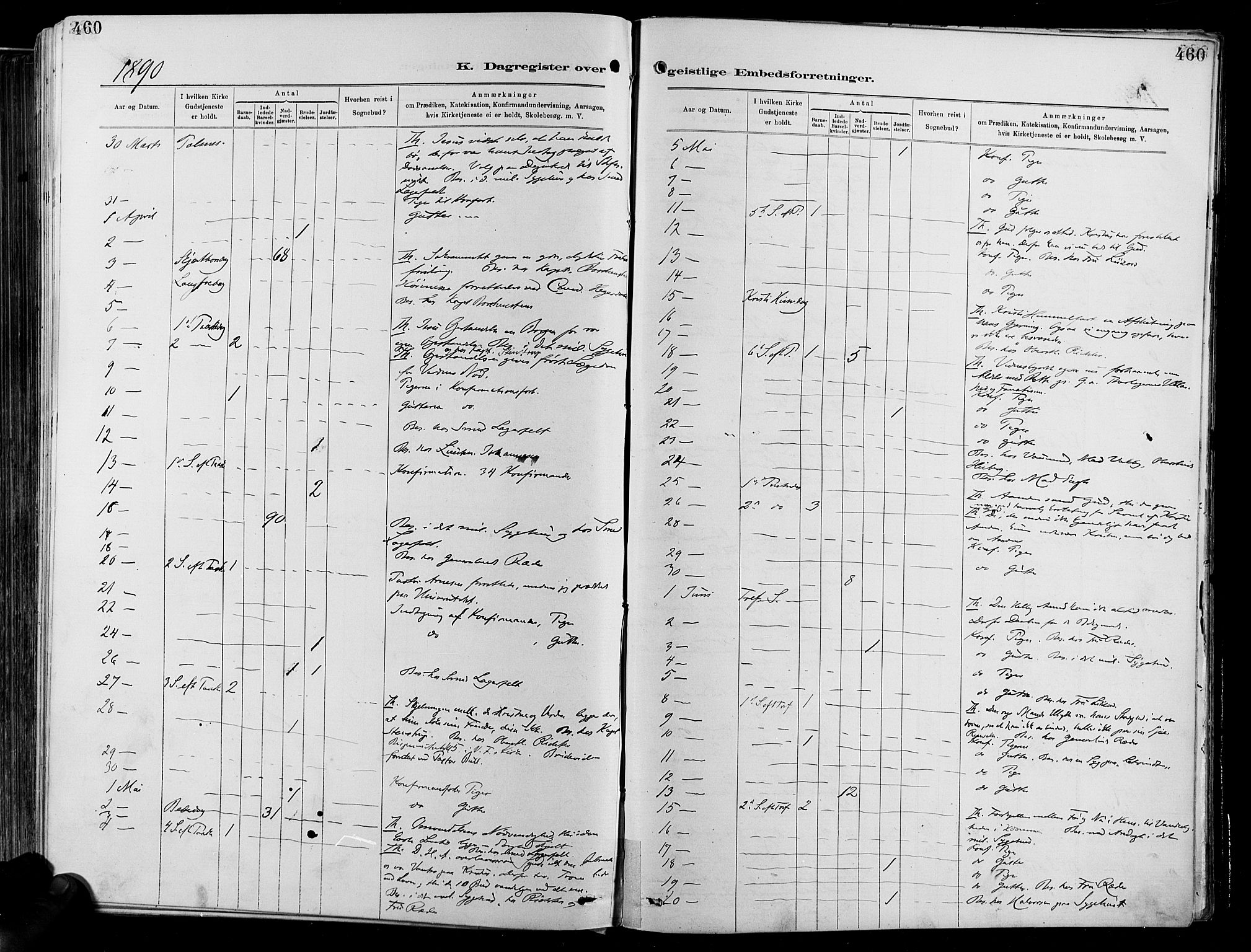 Garnisonsmenigheten Kirkebøker, AV/SAO-A-10846/F/Fa/L0012: Parish register (official) no. 12, 1880-1893, p. 460