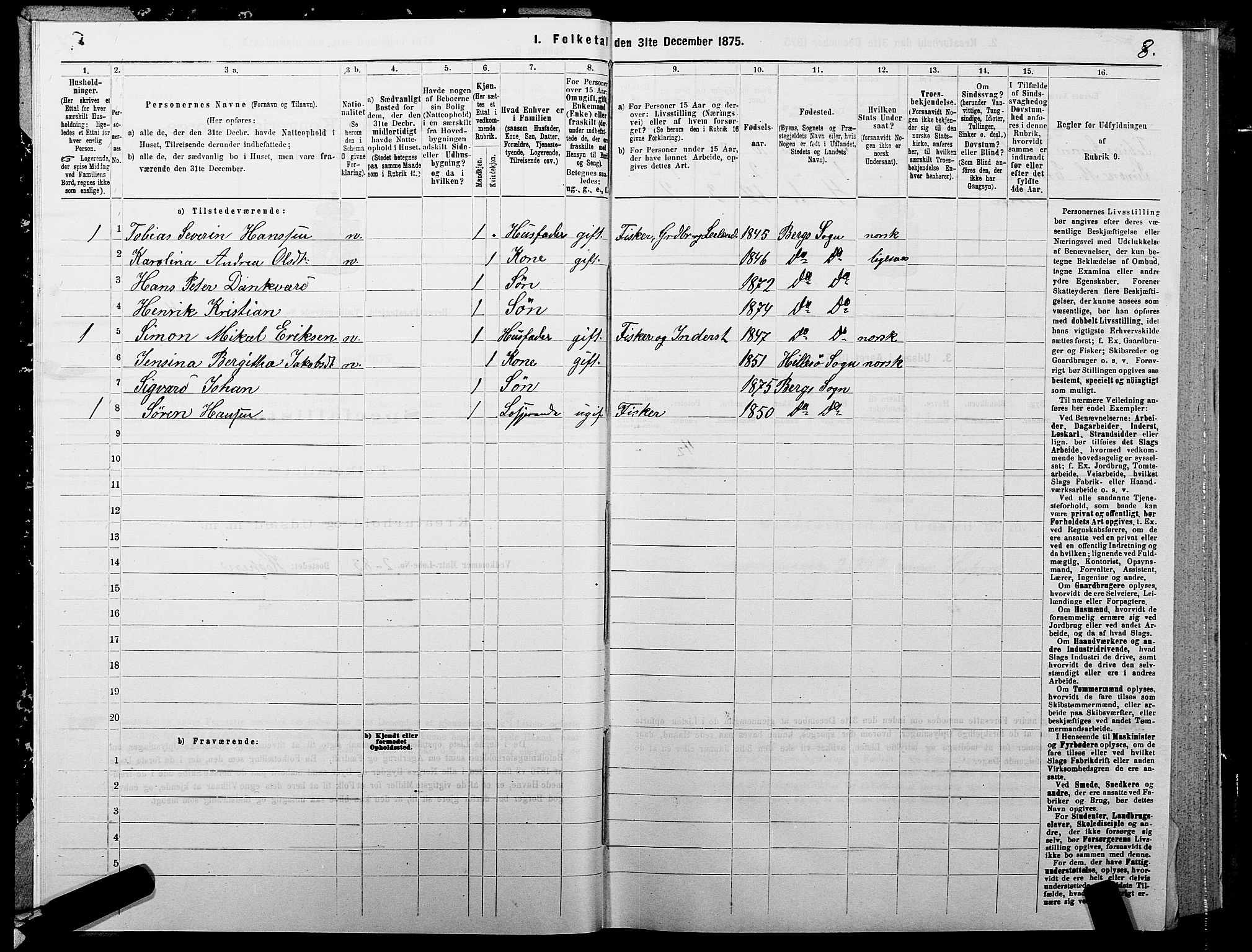 SATØ, 1875 census for 1929P Berg, 1875, p. 1008