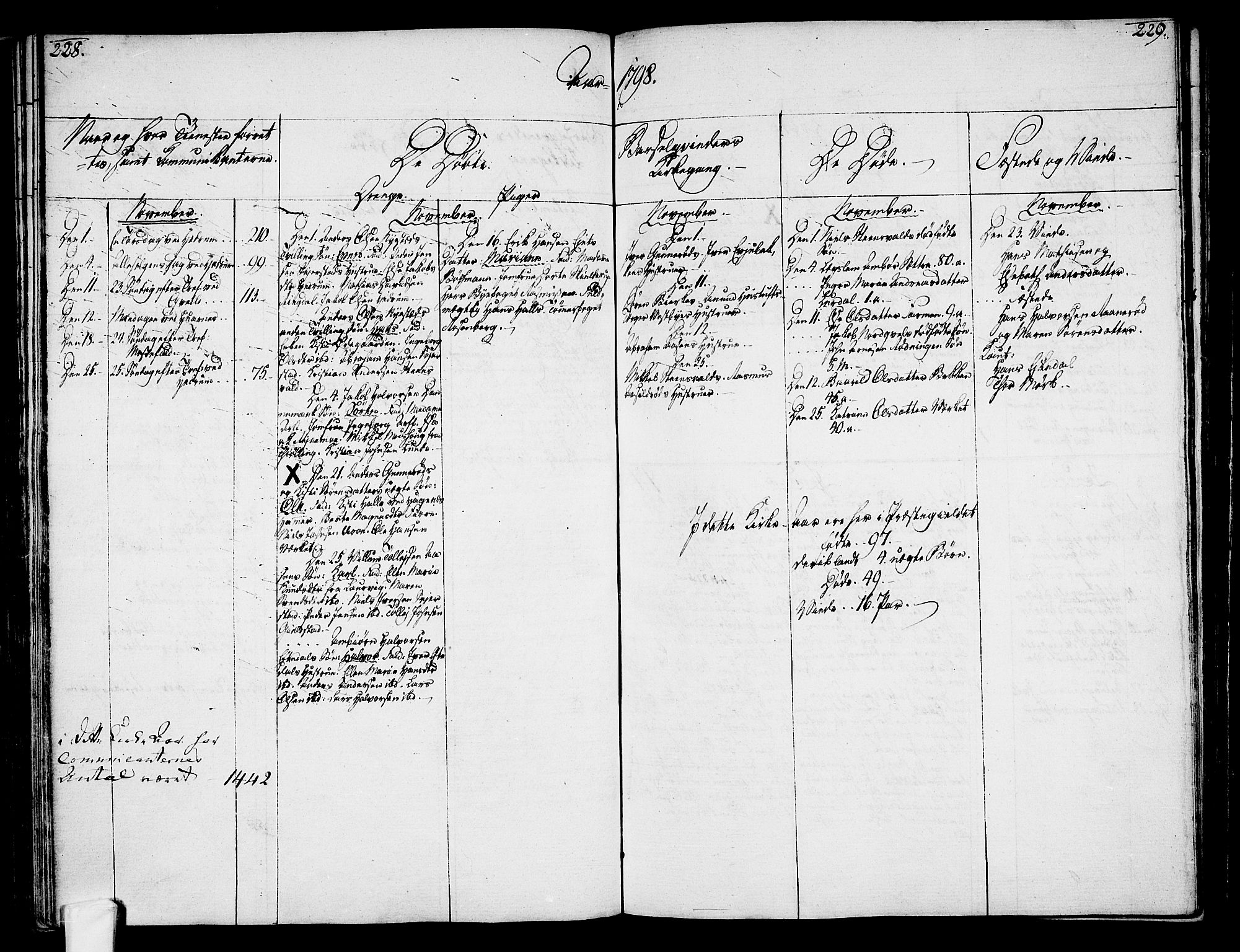 Hedrum kirkebøker, AV/SAKO-A-344/F/Fa/L0002: Parish register (official) no. I 2, 1785-1807, p. 228-229