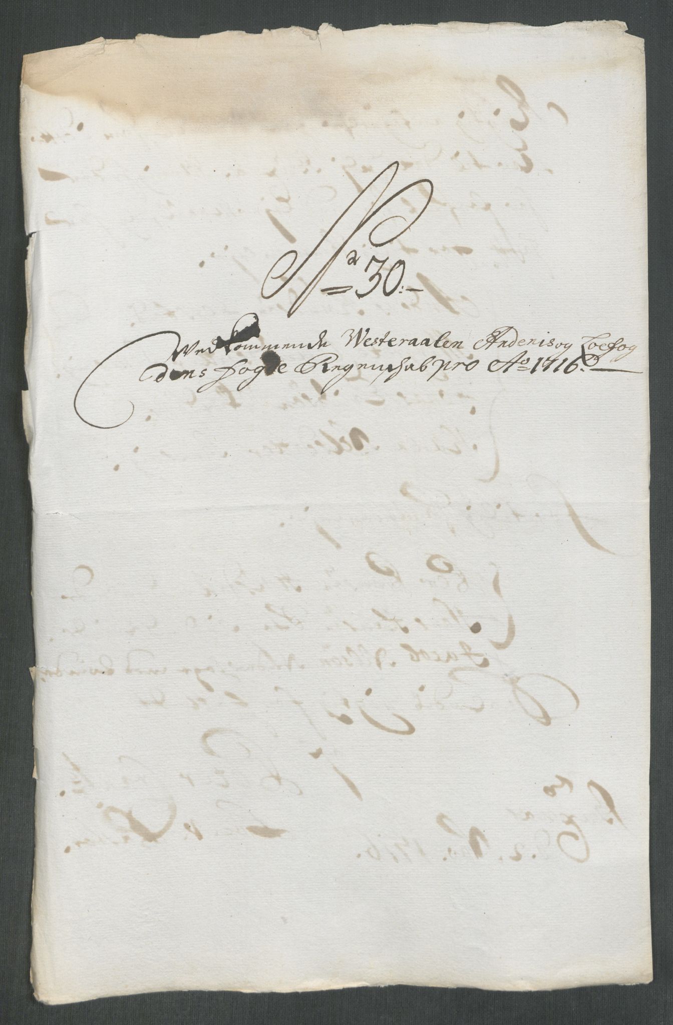 Rentekammeret inntil 1814, Reviderte regnskaper, Fogderegnskap, AV/RA-EA-4092/R67/L4682: Fogderegnskap Vesterålen, Andenes og Lofoten, 1716, p. 213