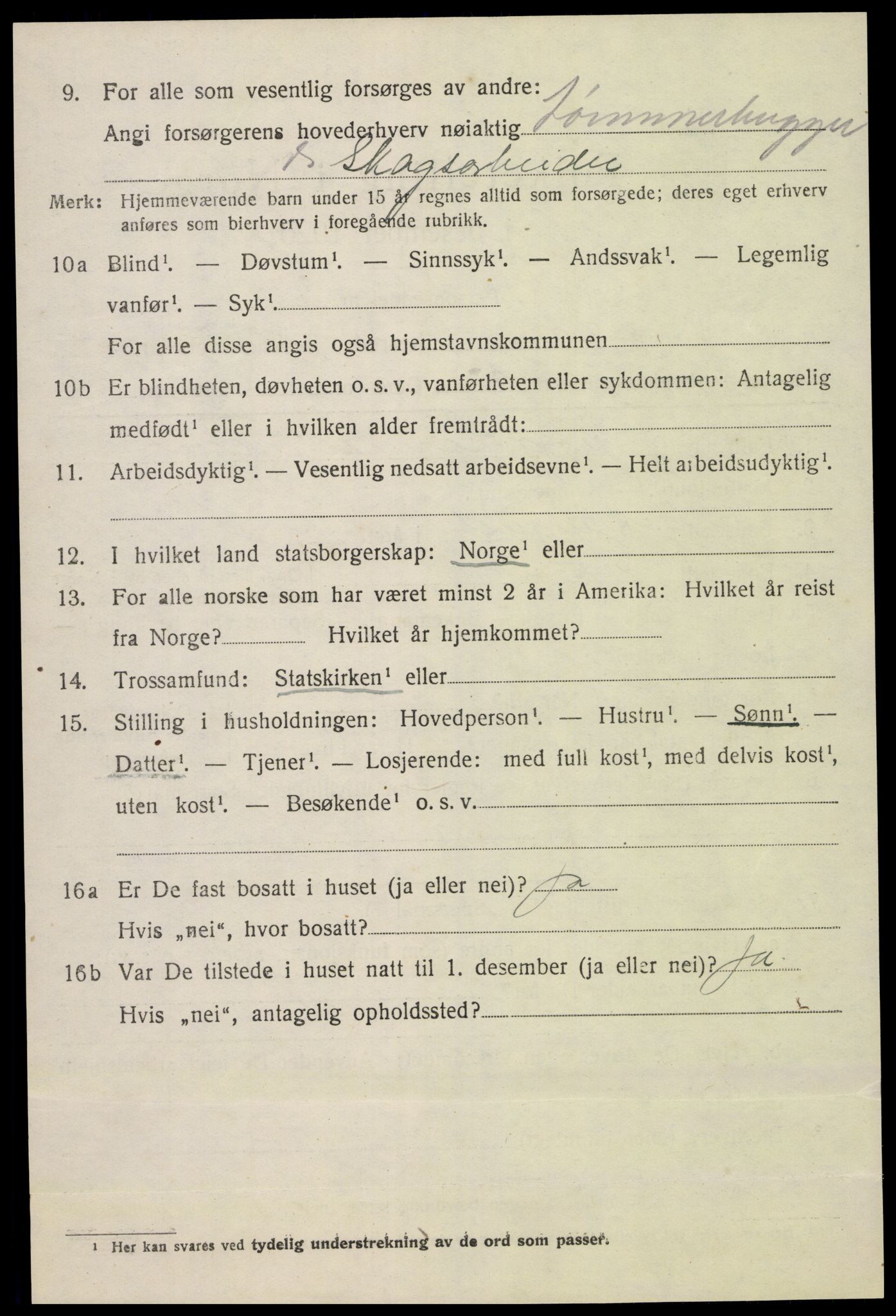 SAK, 1920 census for Åmli, 1920, p. 2340