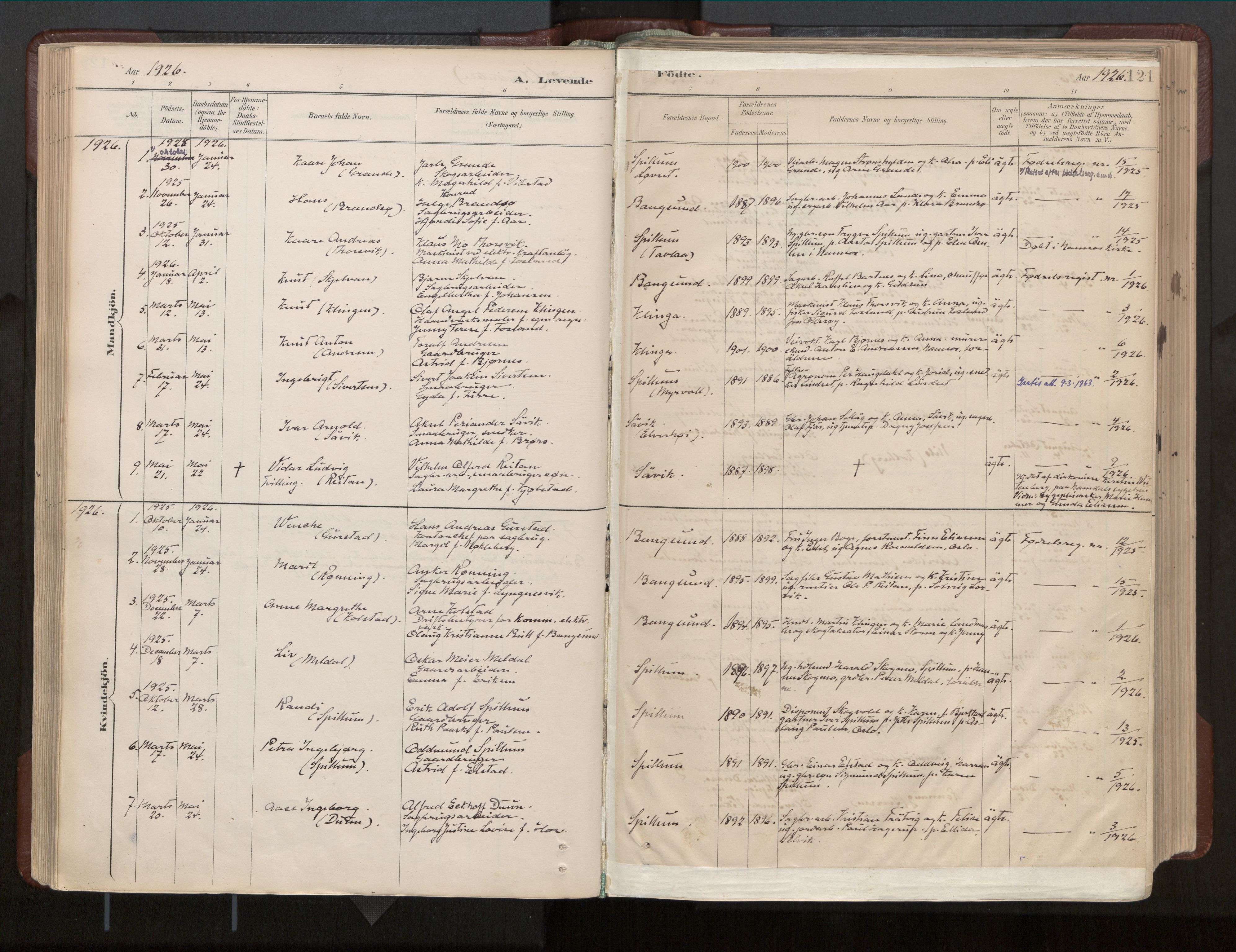 Ministerialprotokoller, klokkerbøker og fødselsregistre - Nord-Trøndelag, SAT/A-1458/770/L0589: Parish register (official) no. 770A03, 1887-1929, p. 121