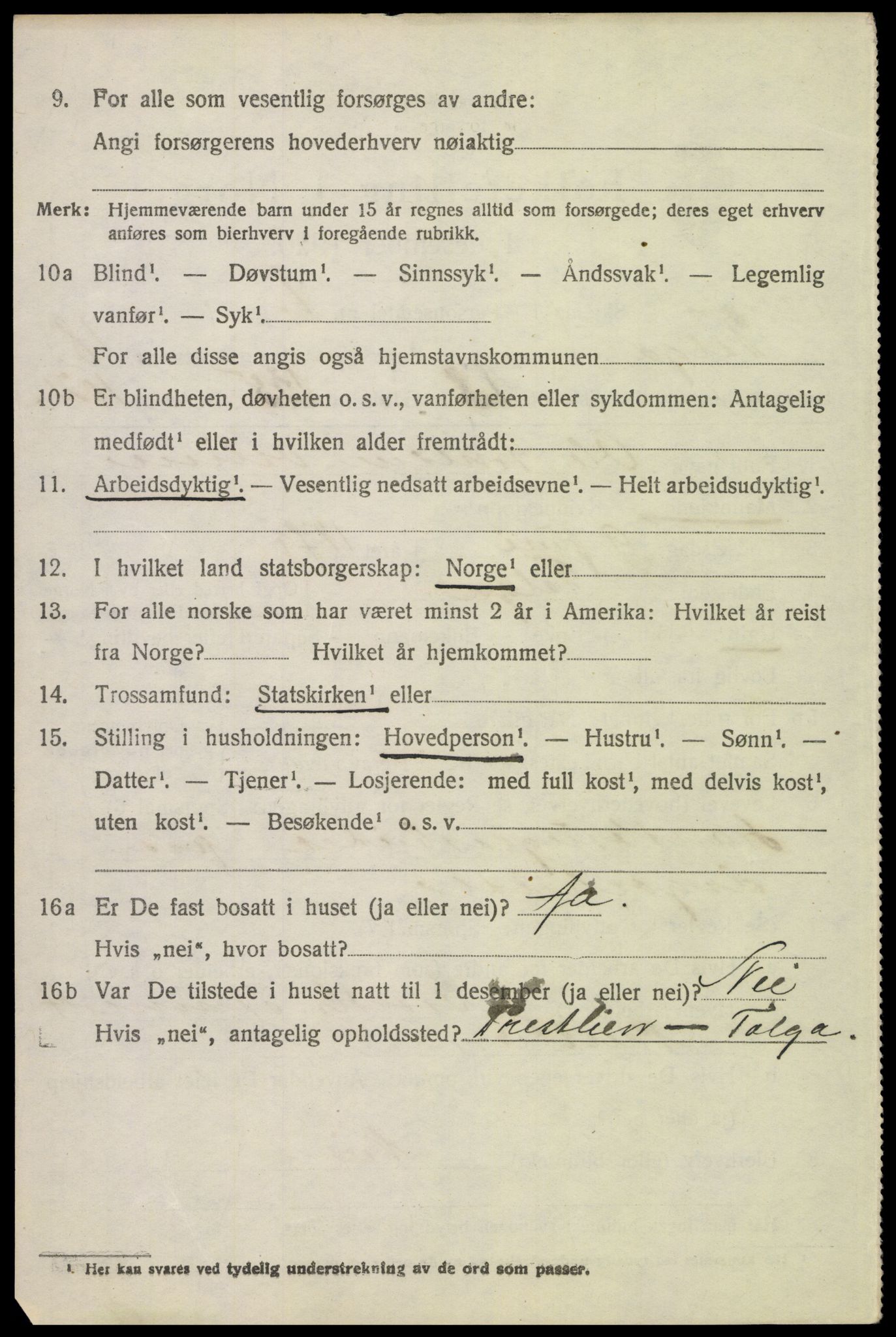 SAH, 1920 census for Tolga, 1920, p. 8456