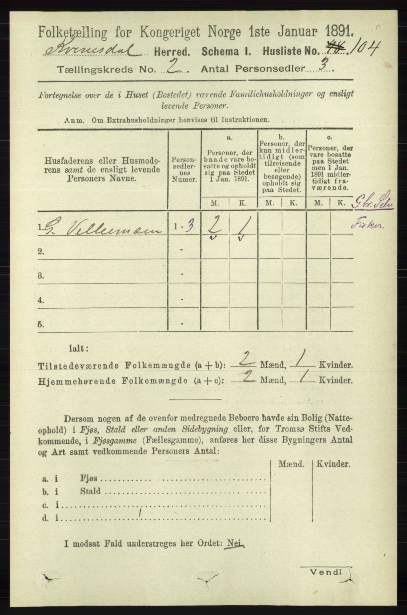 RA, 1891 census for 1037 Kvinesdal, 1891, p. 361