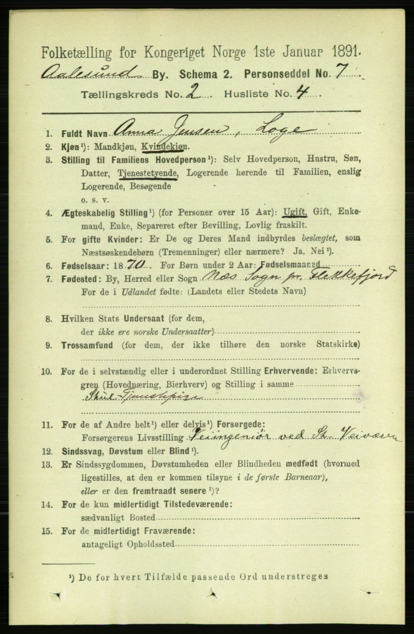 RA, 1891 census for 1501 Ålesund, 1891, p. 1770