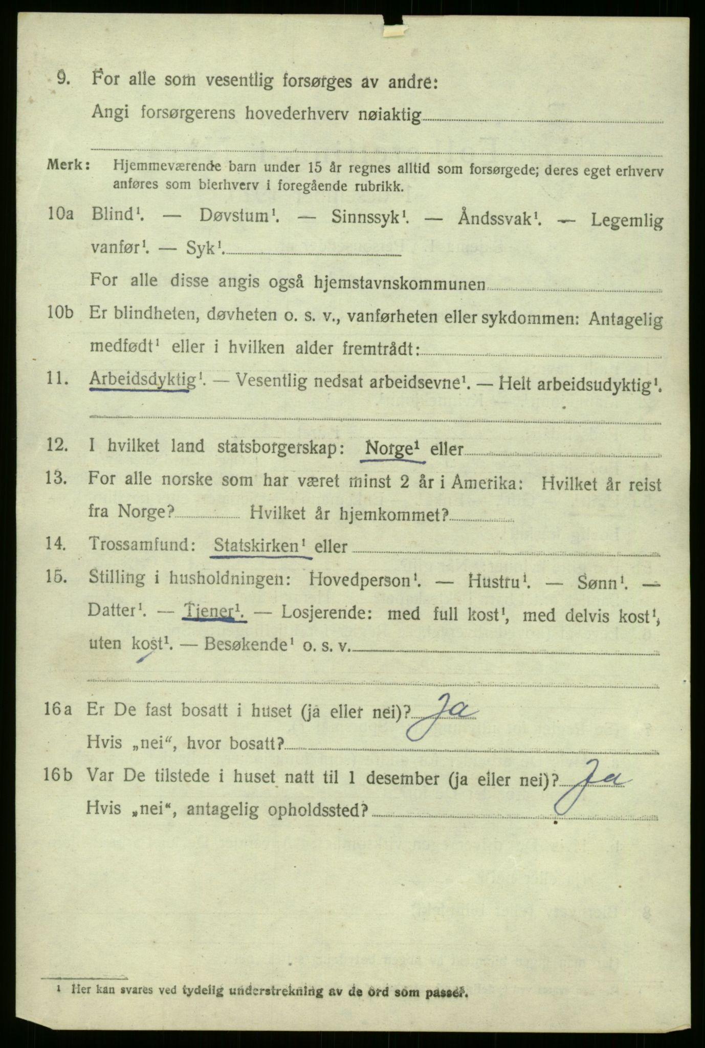 SAB, 1920 census for Luster, 1920, p. 3215