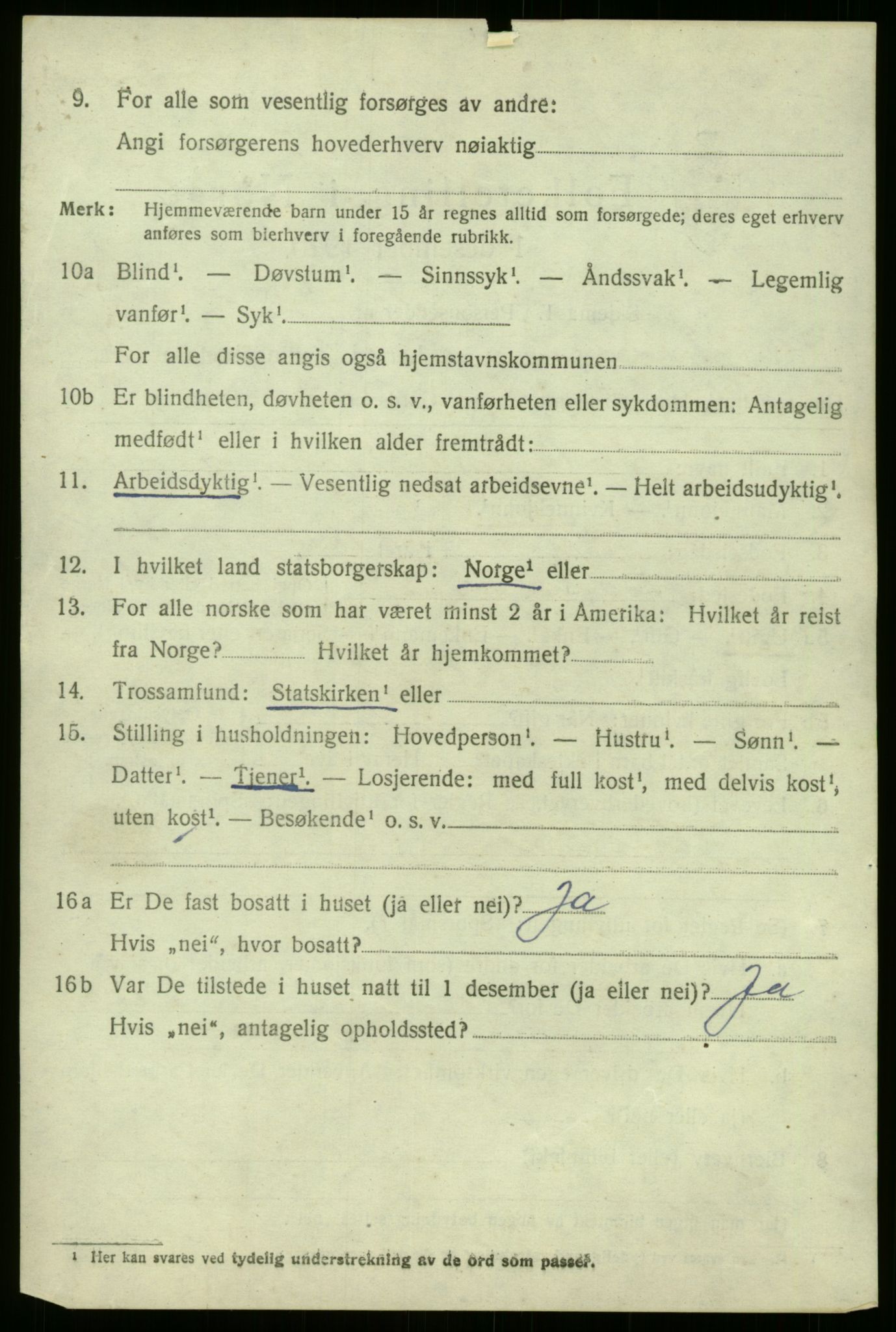 SAB, 1920 census for Luster, 1920, p. 3215