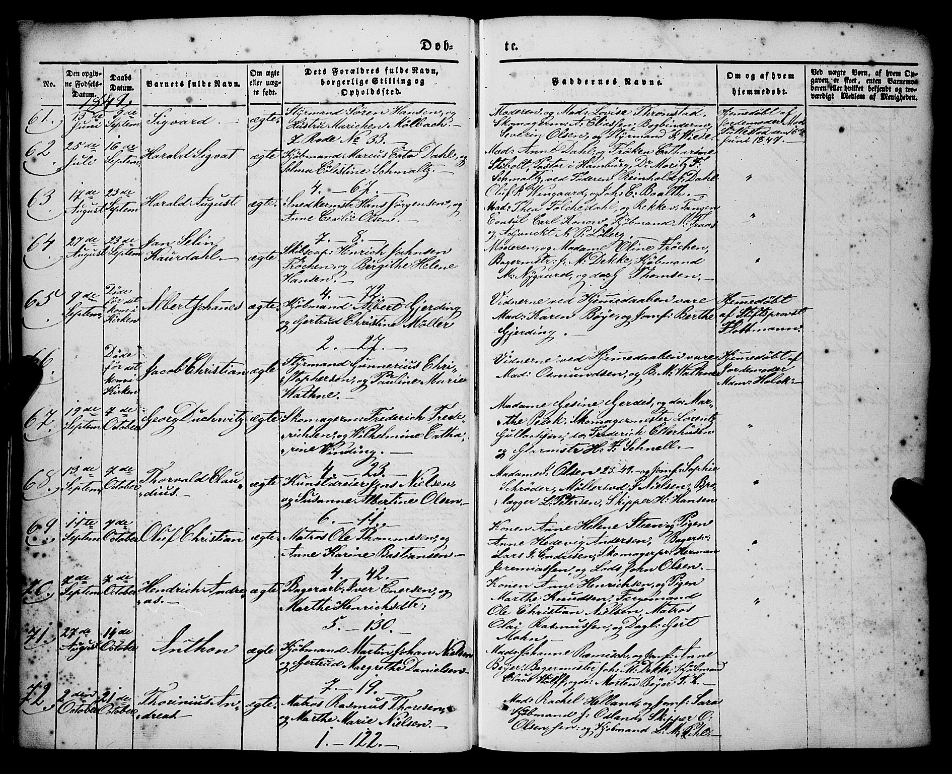 Nykirken Sokneprestembete, SAB/A-77101/H/Haa/L0014: Parish register (official) no. B 1, 1844-1858, p. 46
