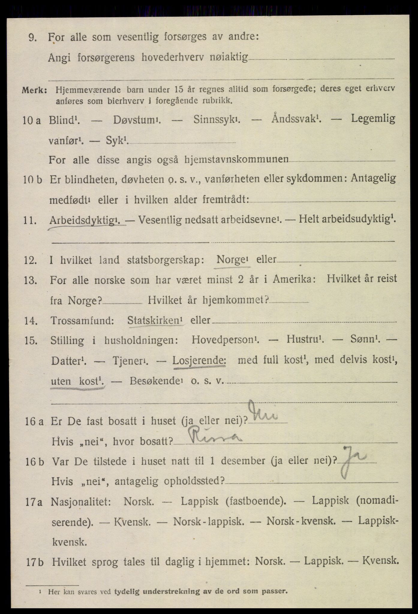 SAT, 1920 census for Ogndal, 1920, p. 3328